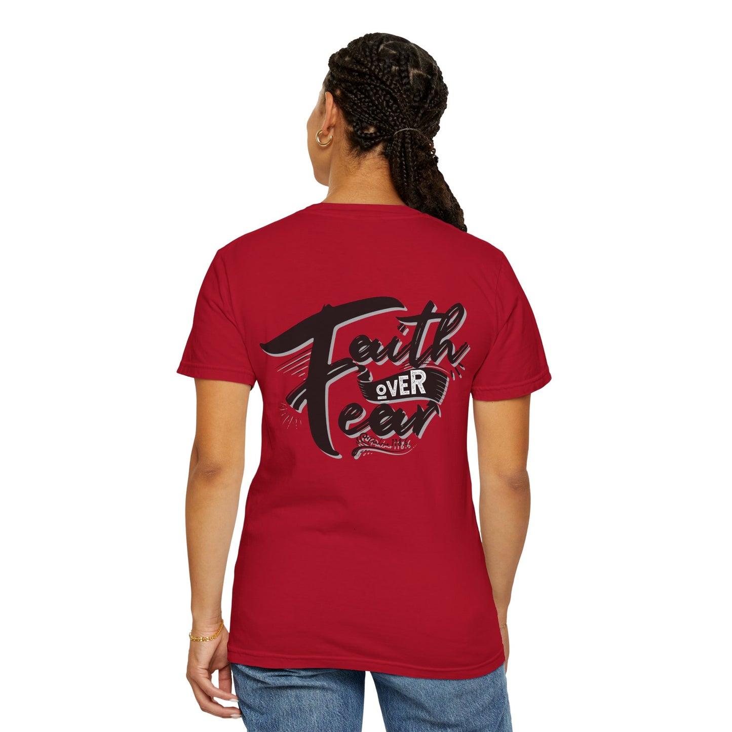 Faith Over Fear Graphic Tee, Inspirational T-Shirt, Christian Apparel, Unisex Religious Shirt, Powerfull Fashion
