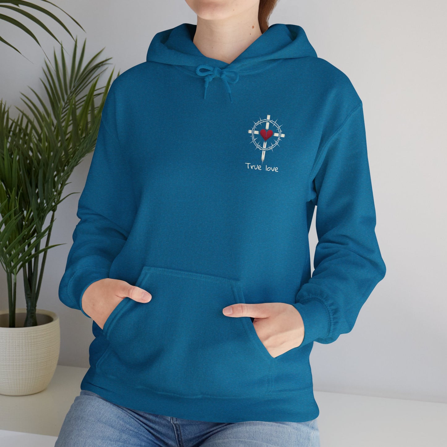 True Love Hoodie - Cozy Unisex Sweatshirt, Heart Design Gift, Valentine's Day Apparel, Casual Love Wear, Everyday Comfort