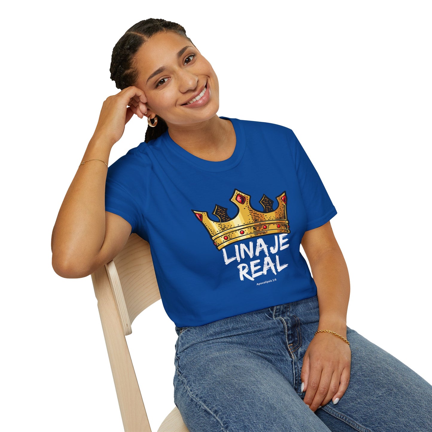 Unisex Softstyle T-Shirt - "Linaje Real" Crown Design - Perfect for Celebrations and Everyday Wear