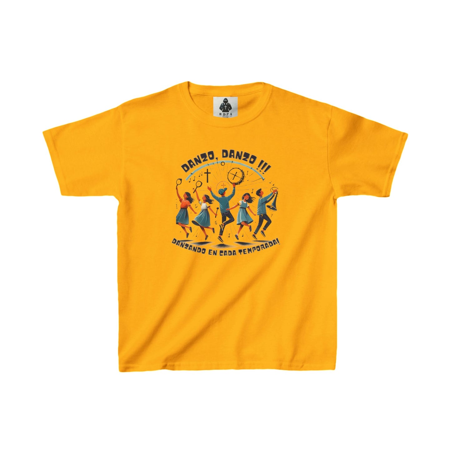 Dance Celebration Kids Heavy Cotton Tee - Fun & Stylish for Young Dancers