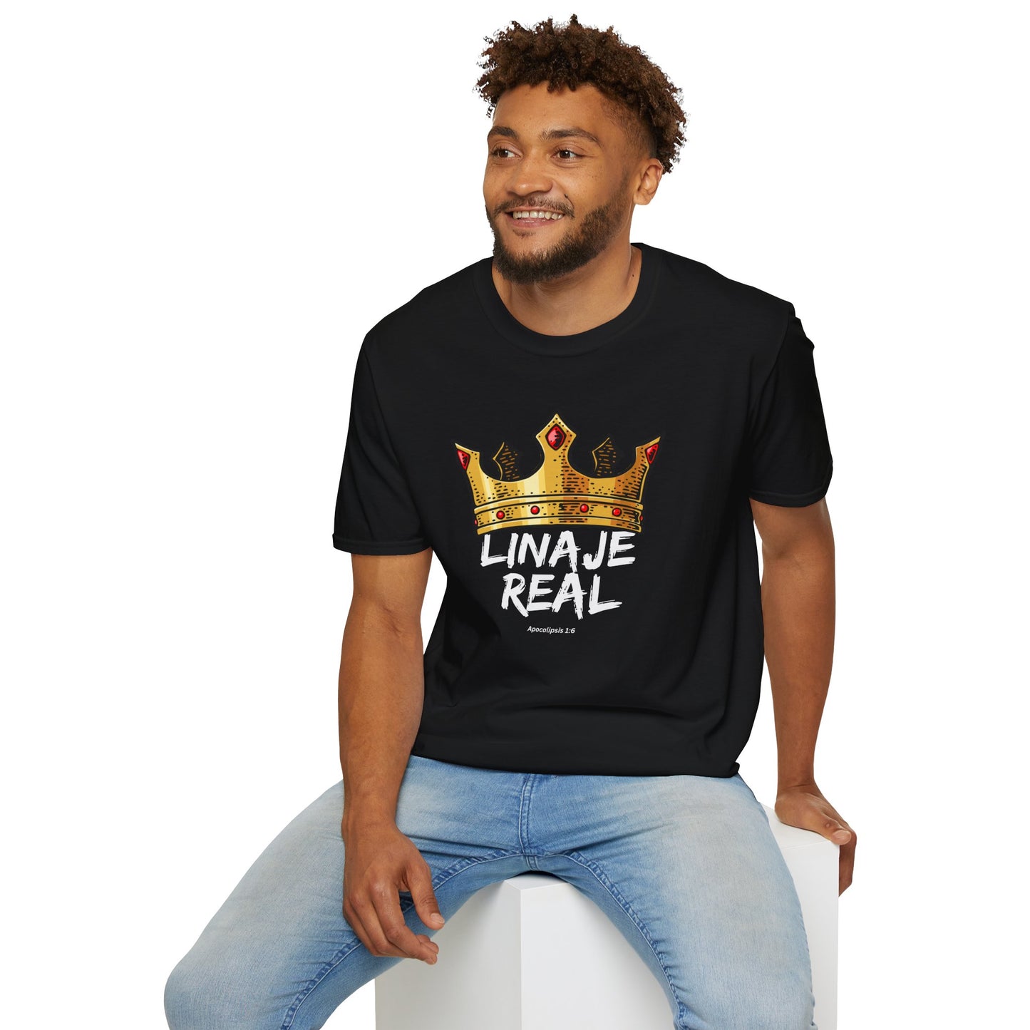 Unisex Softstyle T-Shirt - "Linaje Real" Crown Design - Perfect for Celebrations and Everyday Wear