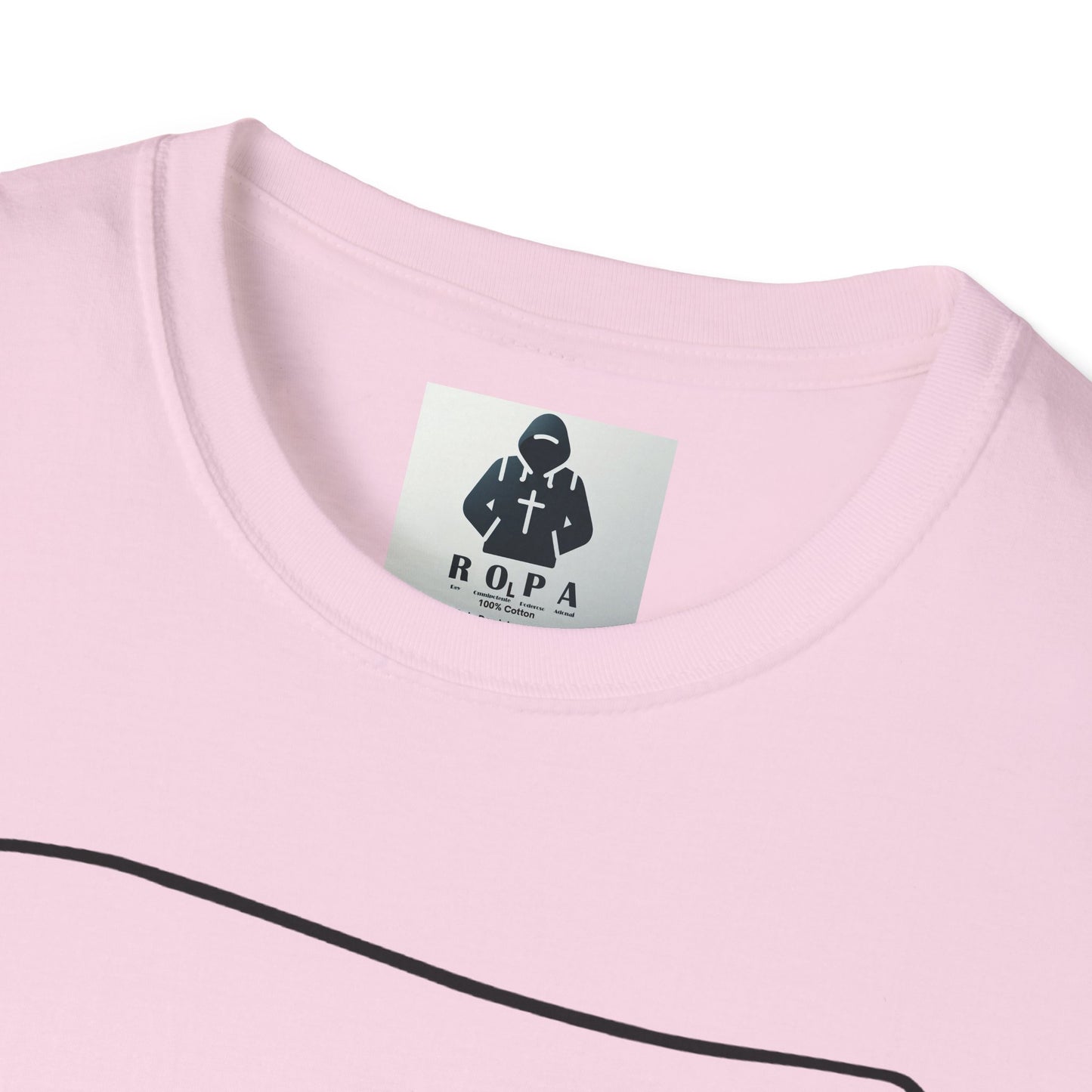 Minimalist Unisex Softstyle T-Shirt with Hand Design