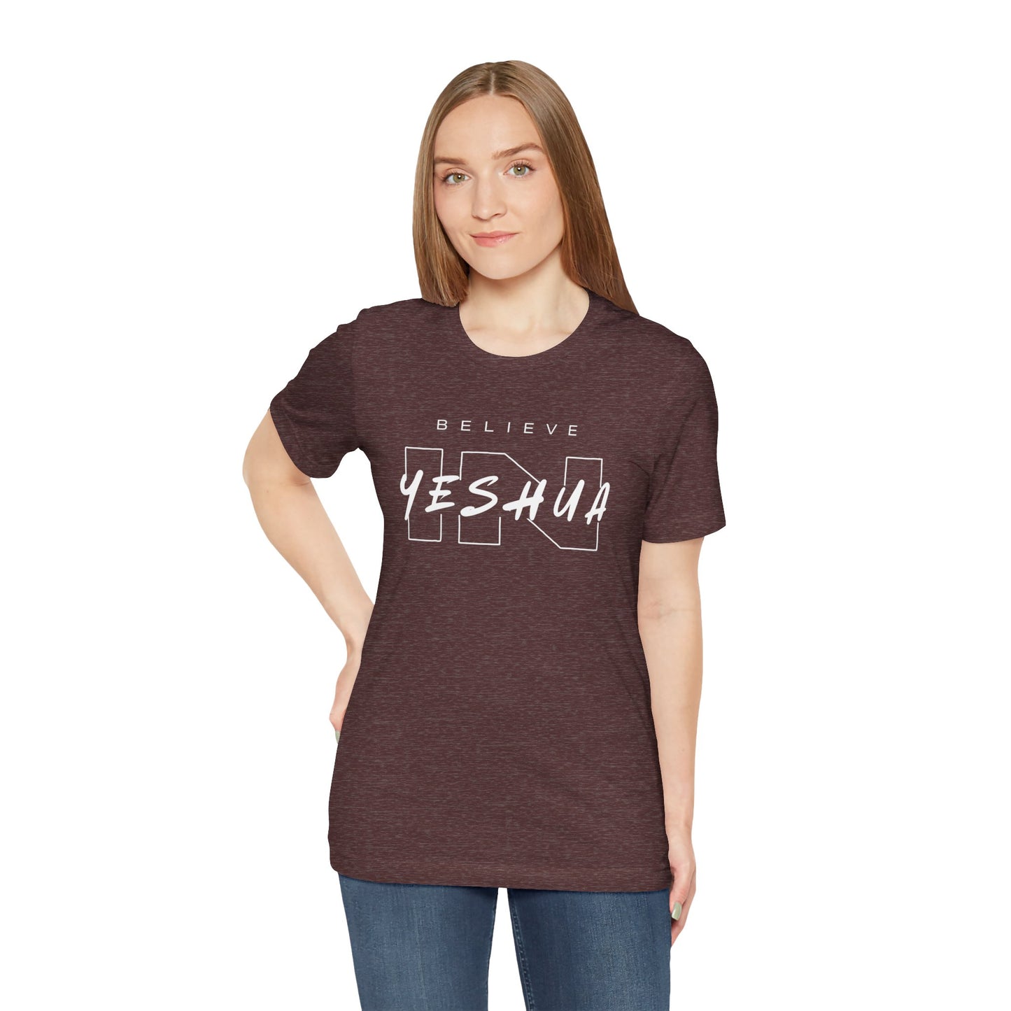 Unisex Short Sleeve Tee - 'Believe Yeshua' Inspirational Graphic Tee