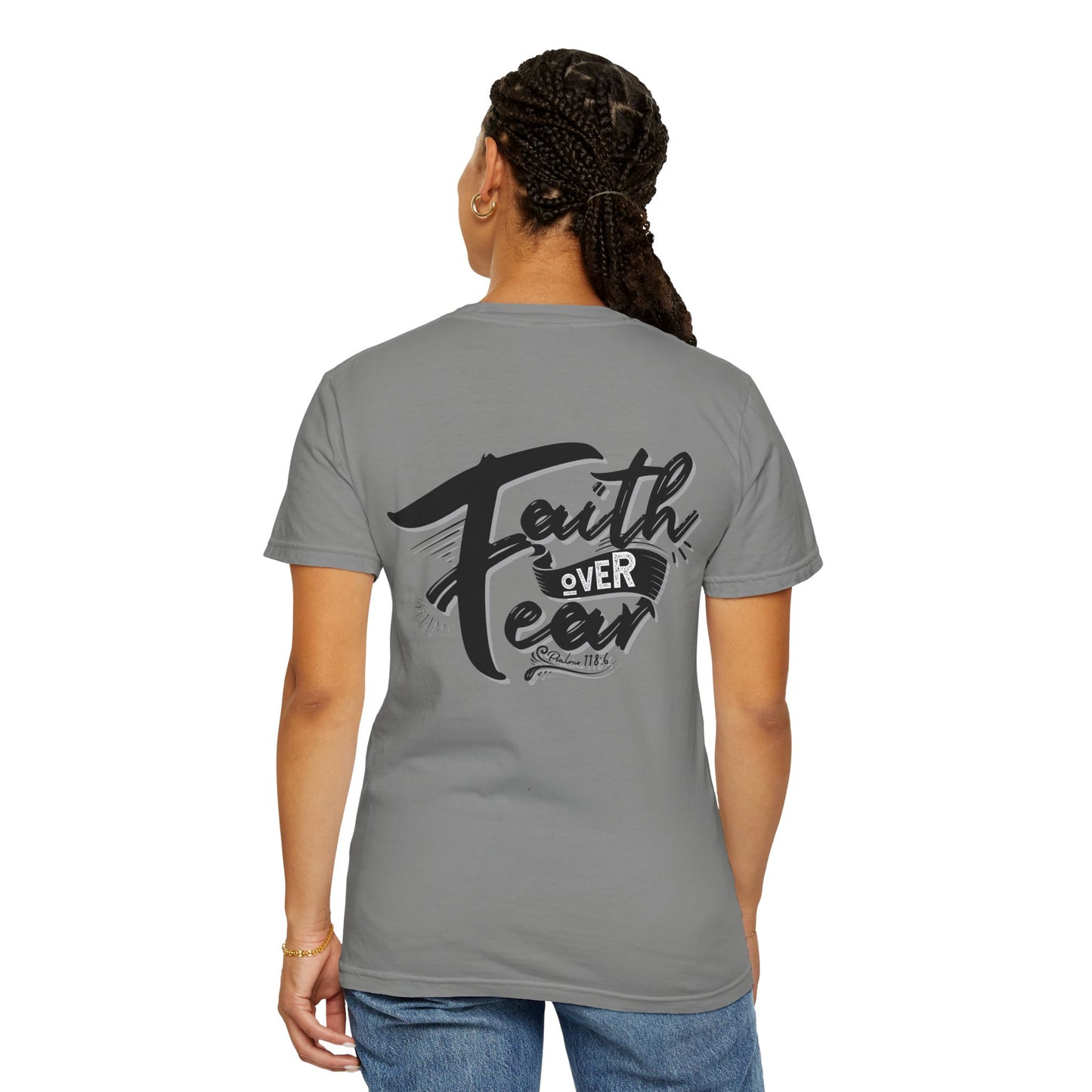 Faith Over Fear Graphic Tee, Inspirational T-Shirt, Christian Apparel, Unisex Religious Shirt, Powerfull Fashion
