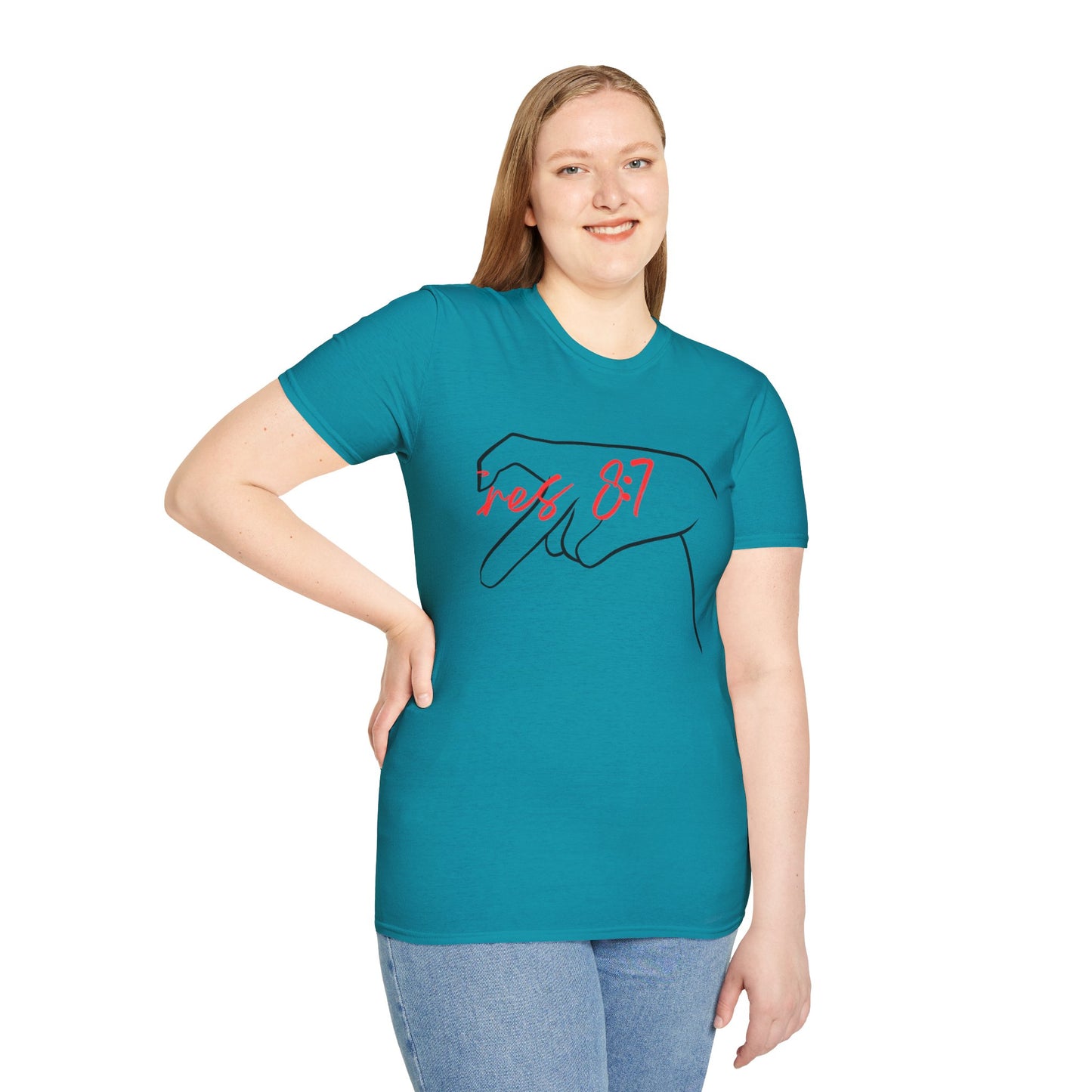 Unisex Softstyle T-Shirt with 'rez 87' Graphic - Casual Streetwear Tee