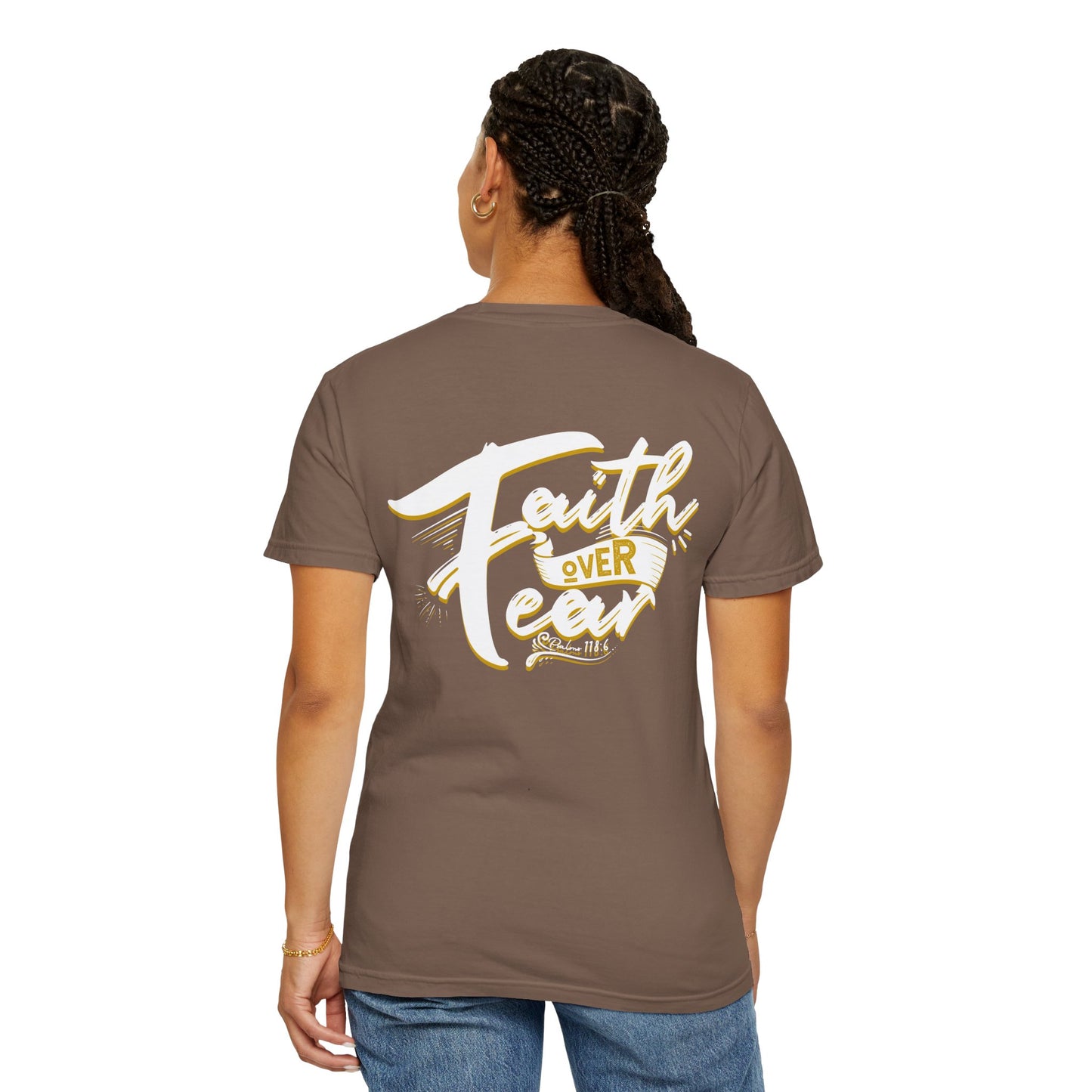 Faith Over Fear Graphic Tee, Inspirational T-Shirt, Christian Apparel, Unisex Religious Shirt, Powerfull Fashion