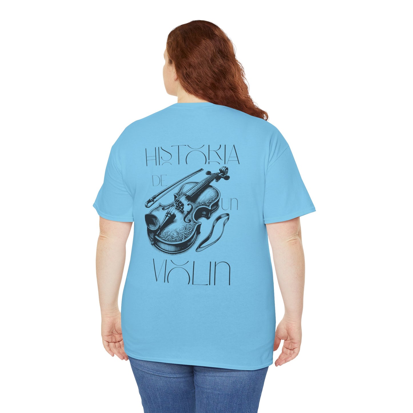 (Ropa Ft Hector David) Vintage Violin Graphic Tee, Unisex Cotton T-Shirt, Retro Violin Art, Perfect for Musicians, Music Lover Gift,