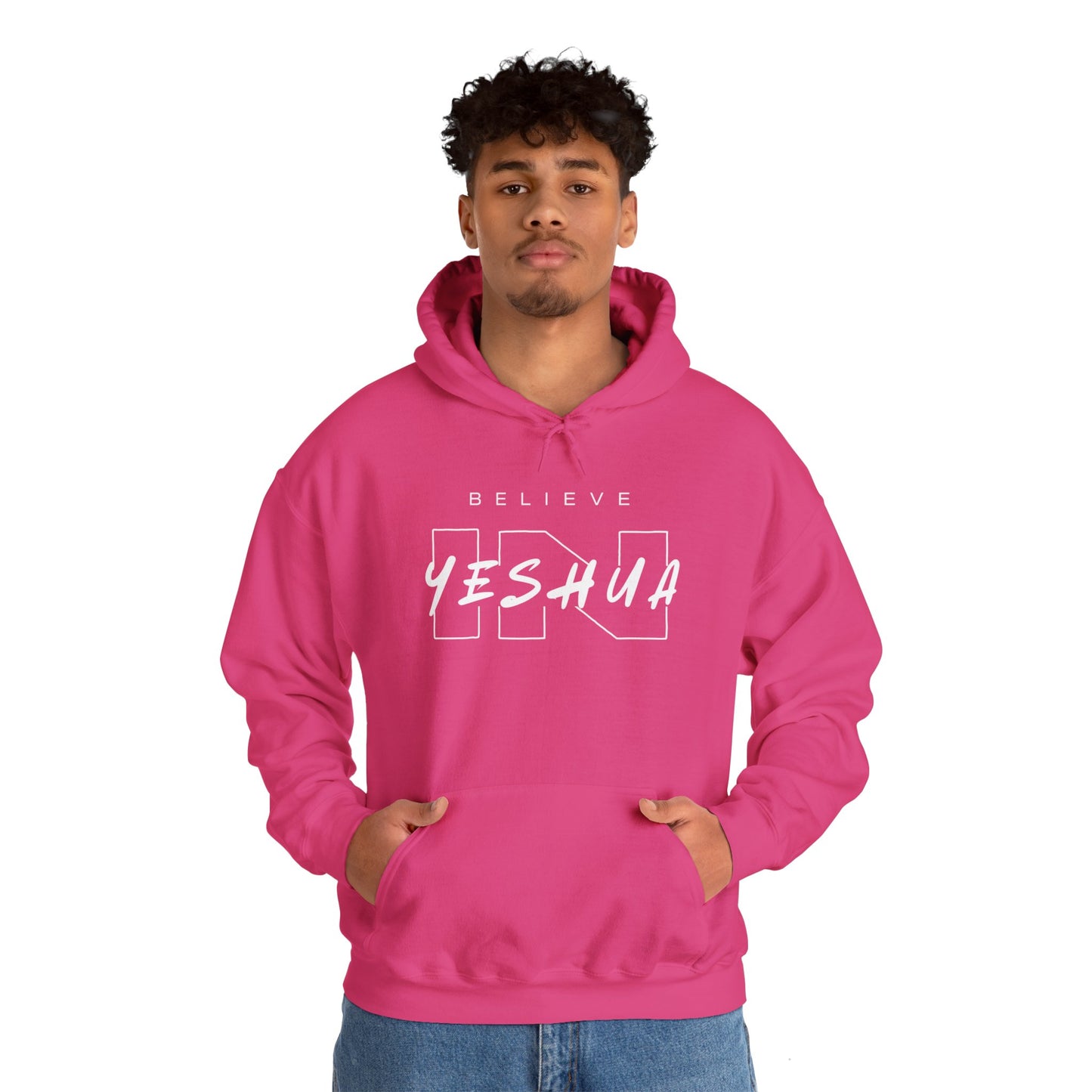 Unisex Heavy Blend™ Hooded Sweatshirt - 'Believe Yeshua' Inspirational Hoodie
