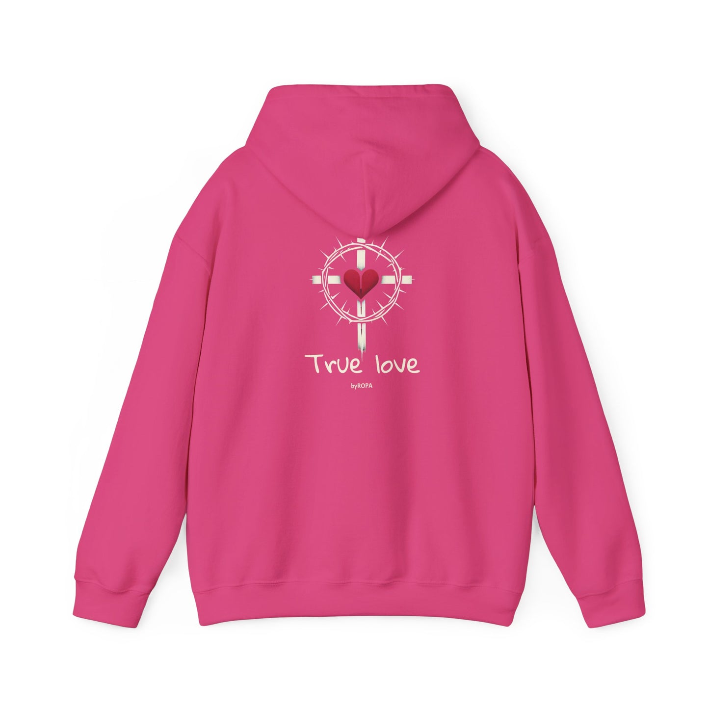 True Love Hoodie - Cozy Unisex Sweatshirt, Heart Design Gift, Valentine's Day Apparel, Casual Love Wear, Everyday Comfort