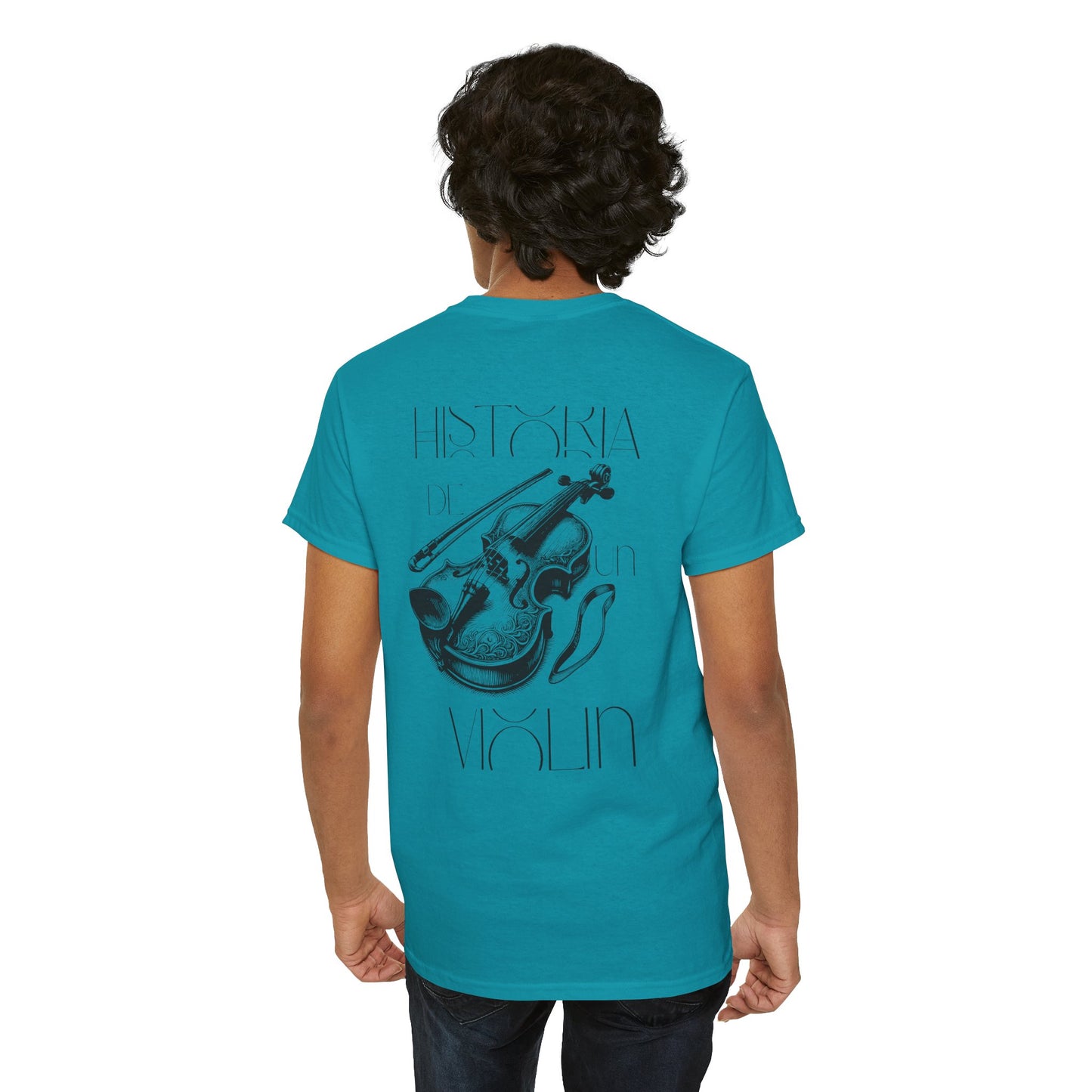 (Ropa Ft Hector David) Vintage Violin Graphic Tee, Unisex Cotton T-Shirt, Retro Violin Art, Perfect for Musicians, Music Lover Gift,