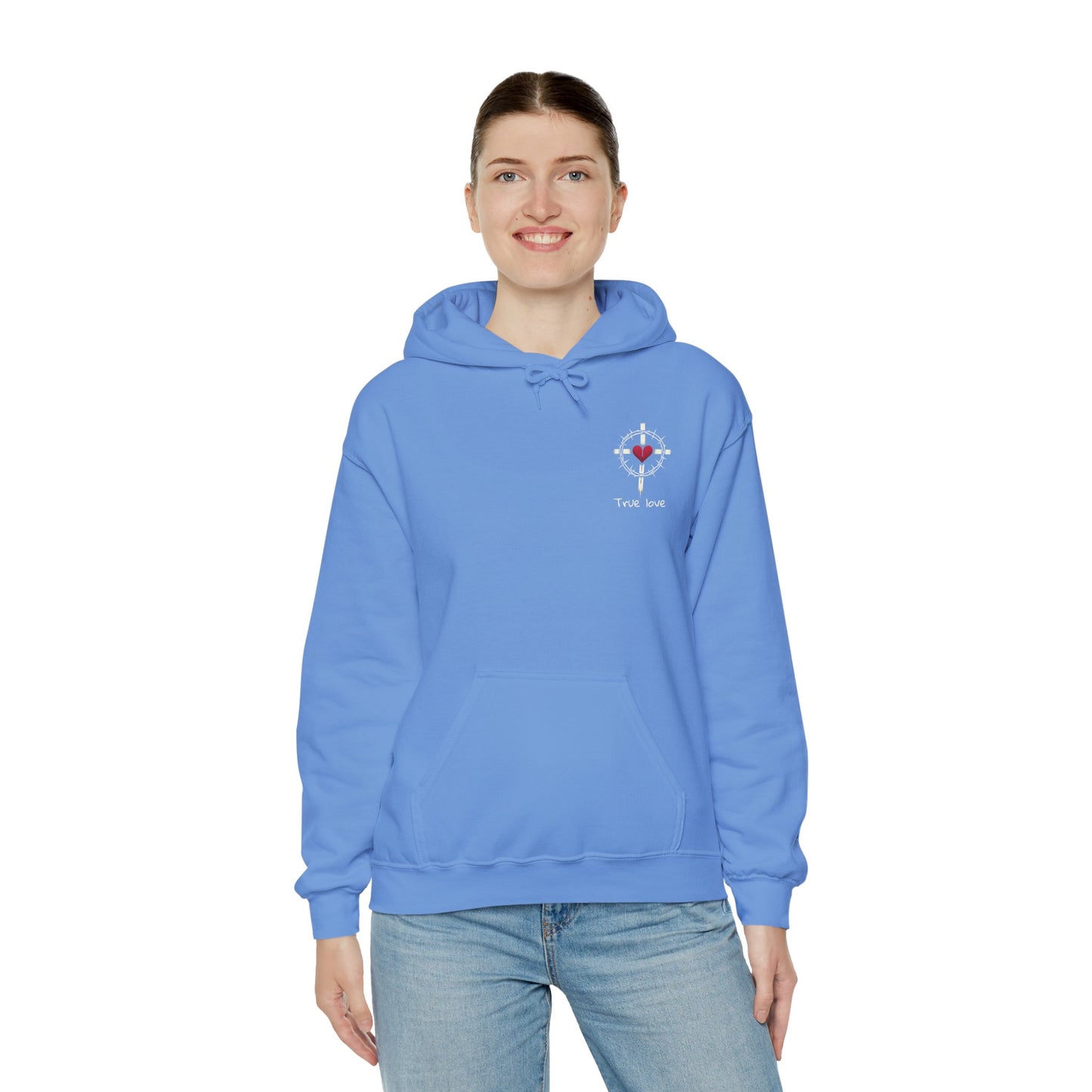 True Love Hoodie - Cozy Unisex Sweatshirt, Heart Design Gift, Valentine's Day Apparel, Casual Love Wear, Everyday Comfort