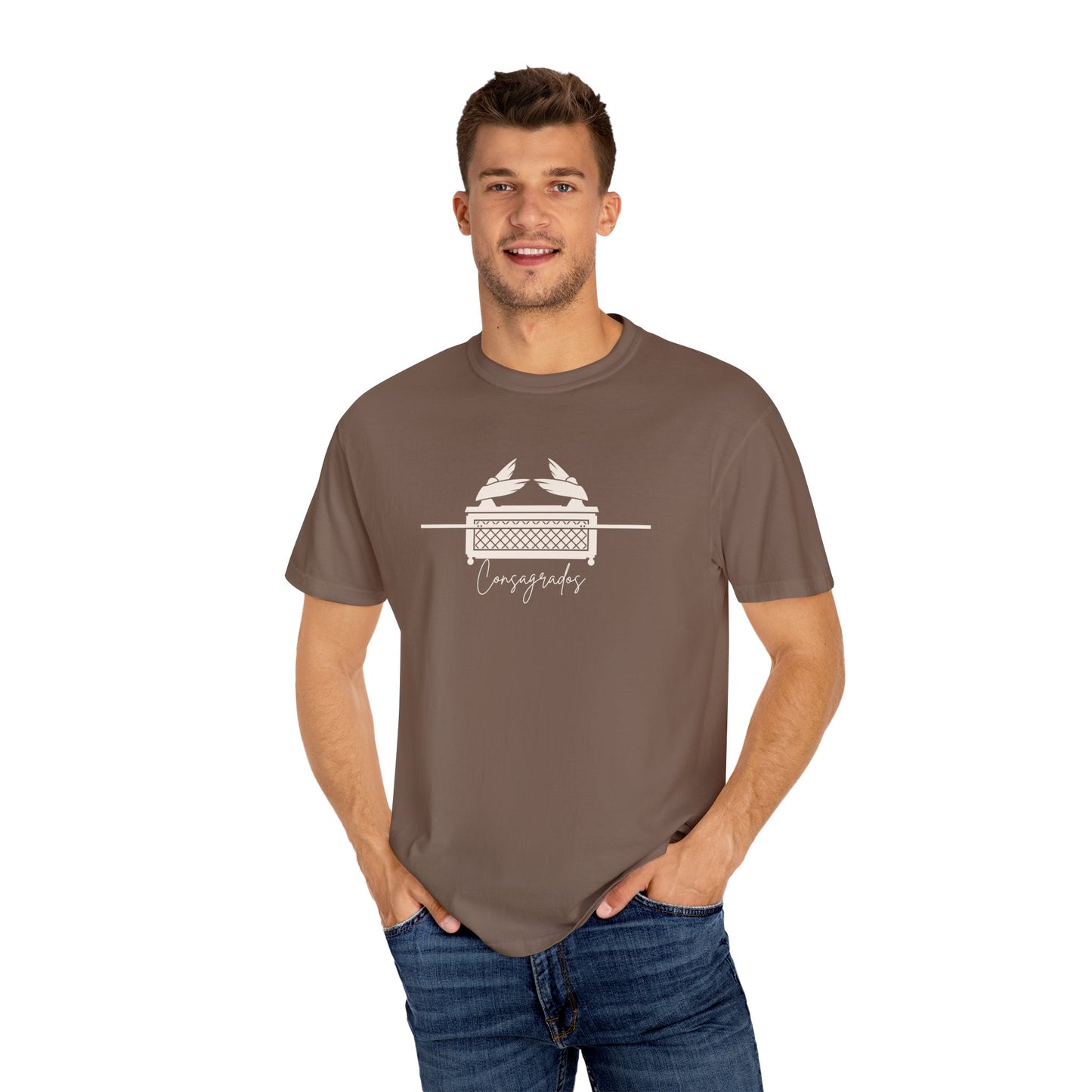 Vigilia Consagrados Garment-Dyed Unisex T-shirt, Comfortable Tee for All Occasions, Gift for Friends, Casual Wear, Relaxed Fashion, Summer Essential