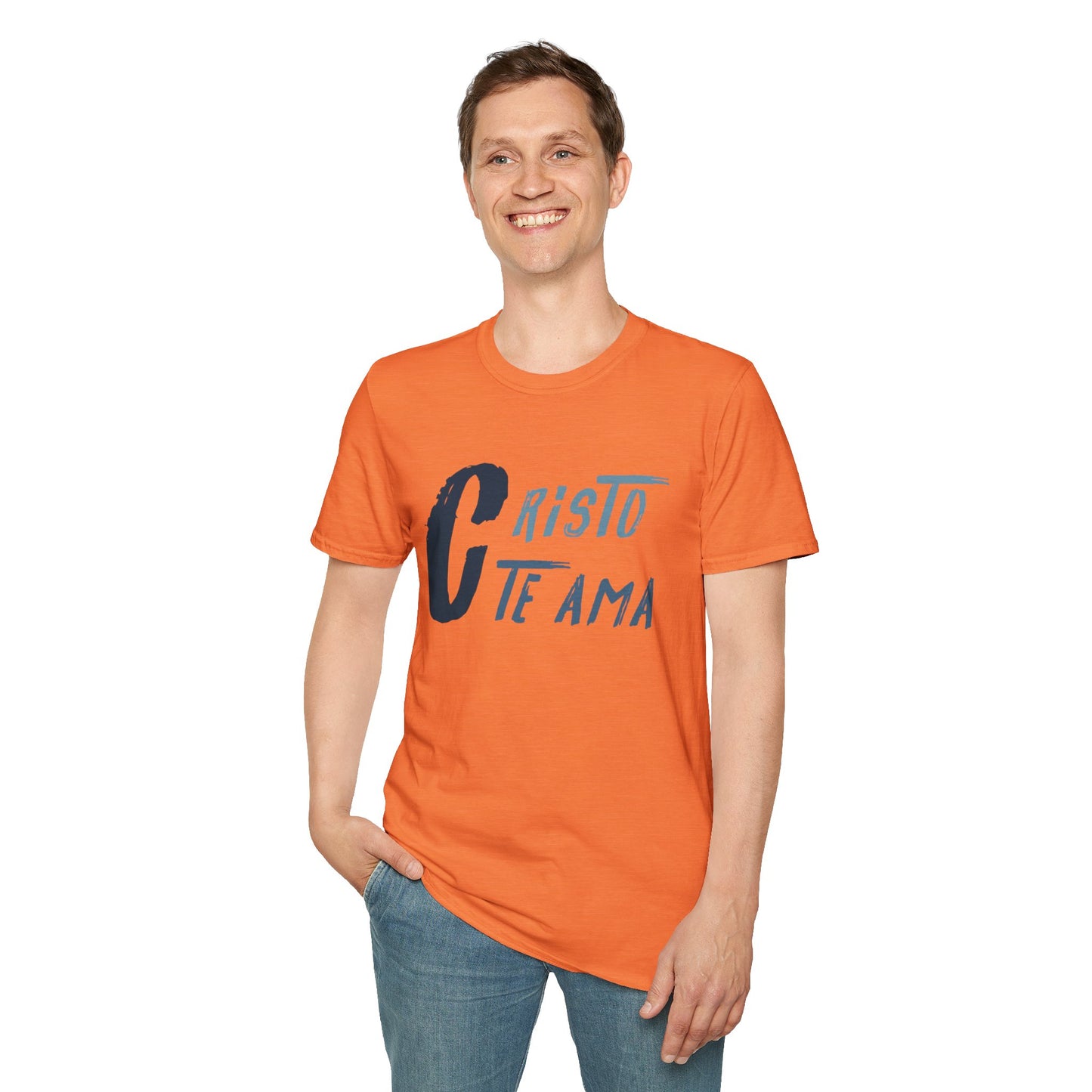 Unisex Softstyle T-Shirt - 'Cristo Te Ama' Inspirational Tee