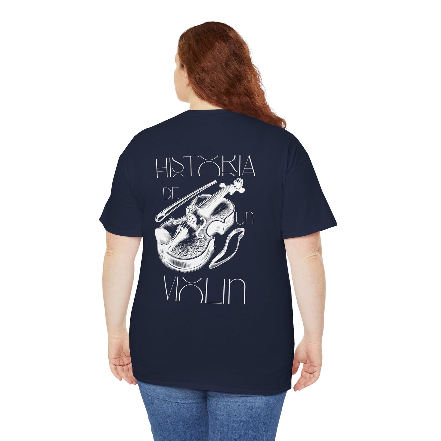 (Ropa Ft Hector David) Vintage Violin Graphic Tee, Unisex Cotton T-Shirt, Retro Violin Art, Perfect for Musicians, Music Lover Gift,