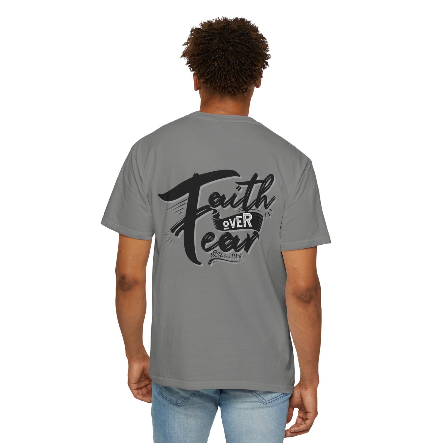 Faith Over Fear Graphic Tee, Inspirational T-Shirt, Christian Apparel, Unisex Religious Shirt, Powerfull Fashion