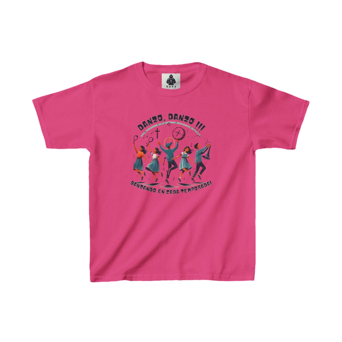 Dance Celebration Kids Heavy Cotton Tee - Fun & Stylish for Young Dancers