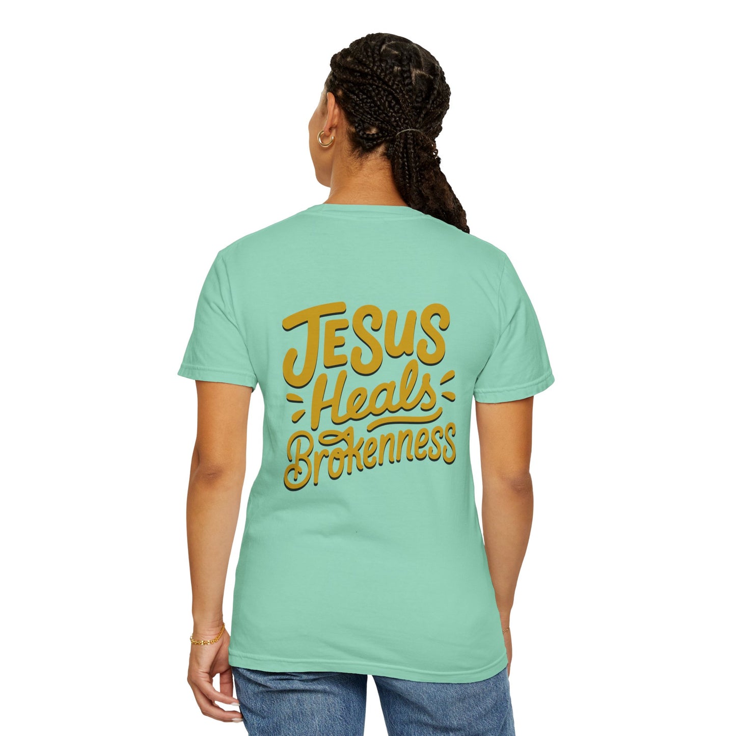 Inspirational Unisex T-Shirt - Jesus Heals Brokenness, Faith Shirt, Encouraging Apparel, Christian Gift, Spiritual Clothing