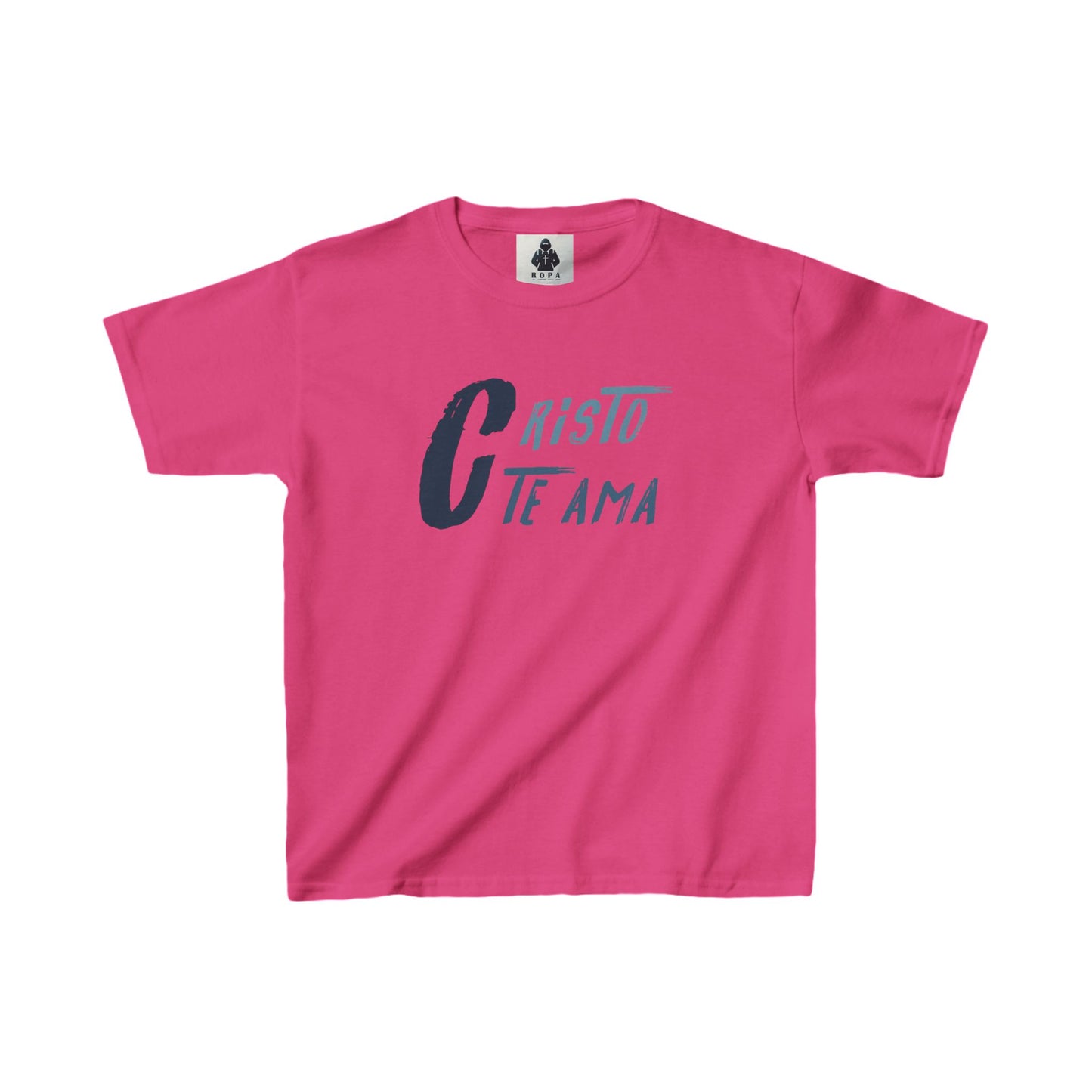 Kids Heavy Cotton™ Tee - Cristo Te Ama Shirt for Faith and Love