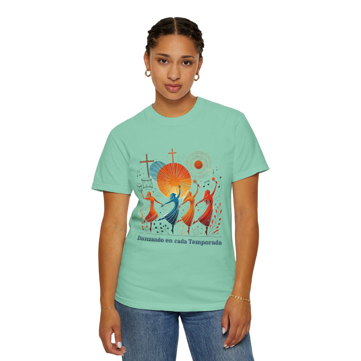 Unisex Garment-Dyed T-Shirt, Dance Design Tee, Seasonal Celebration Shirt, Gift for Dance Lovers, Festival Apparel