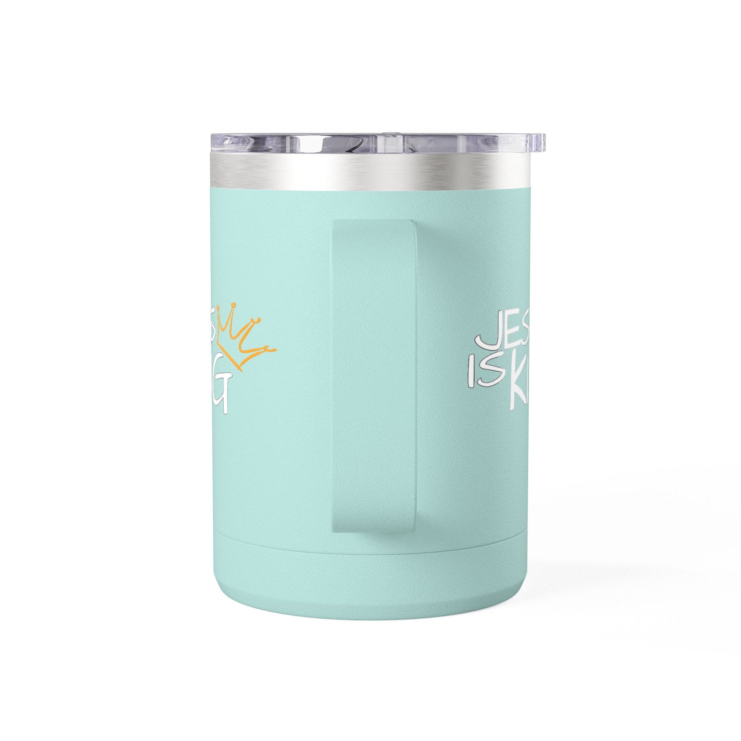 Inspirational Jesus Is King Coffee Mug Tumbler | 15oz, Faith Gift, Christian Cup, Religious Drinkware, Unique Keepsake