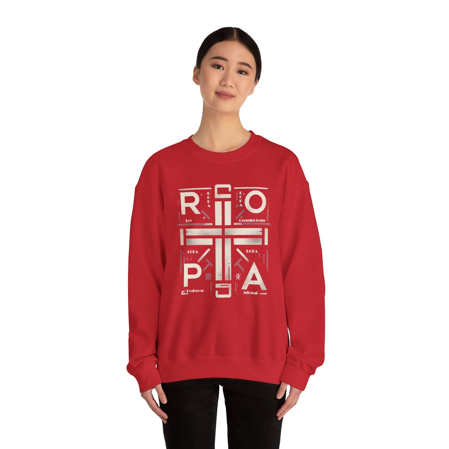 Eco-Friendly Graphic Crewneck Sweatshirt - R O P A Cruz Design