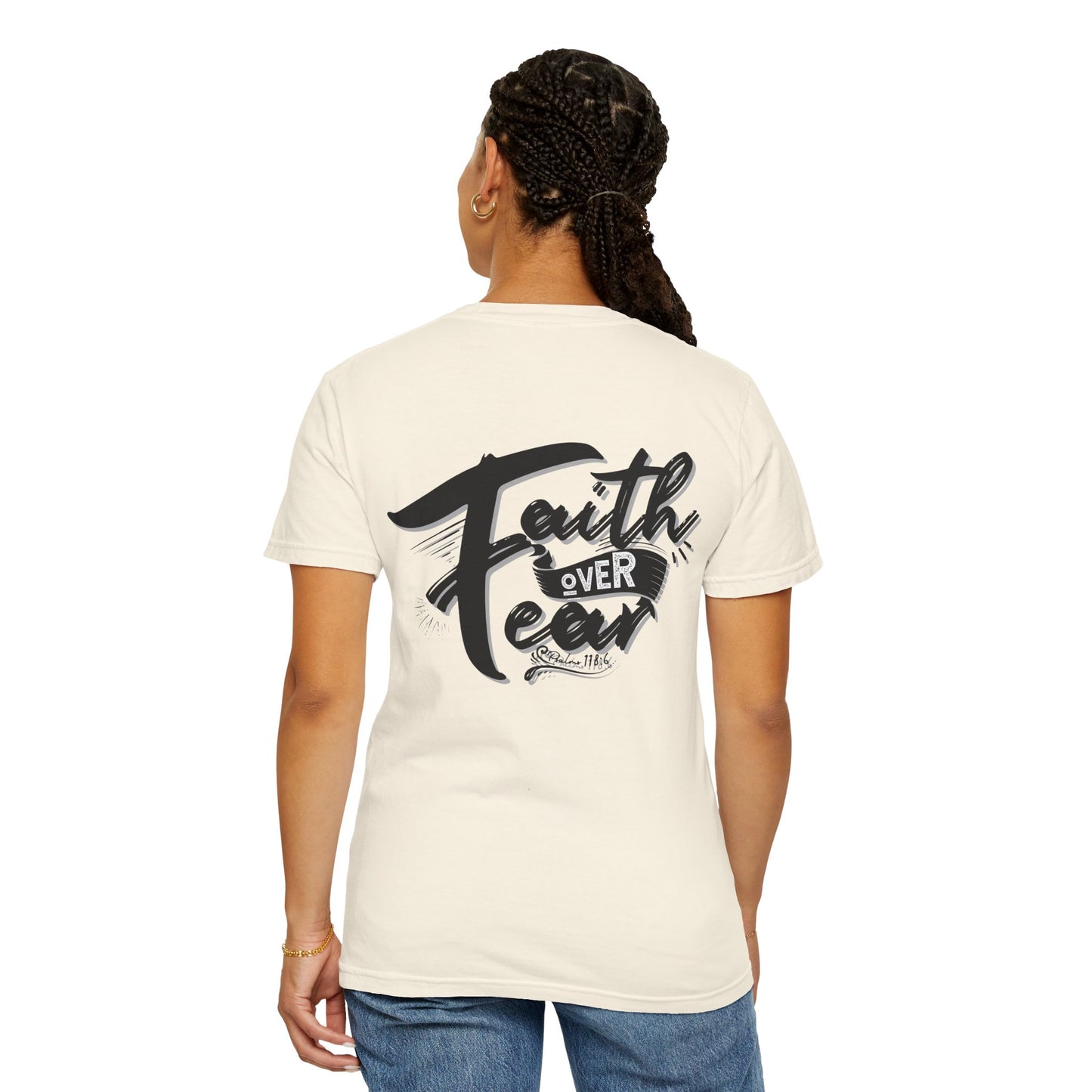 Faith Over Fear Graphic Tee, Inspirational T-Shirt, Christian Apparel, Unisex Religious Shirt, Powerfull Fashion