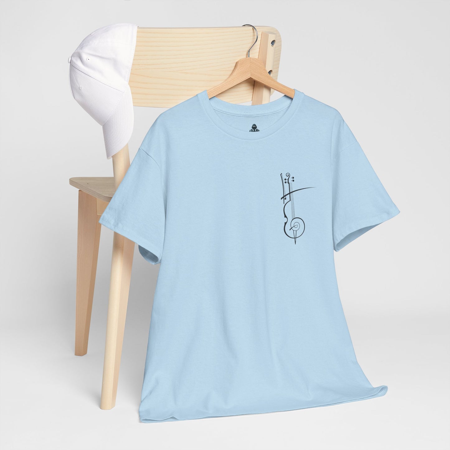 (Ropa Ft Hector David) Vintage Violin Graphic Tee, Unisex Cotton T-Shirt, Retro Violin Art, Perfect for Musicians, Music Lover Gift,
