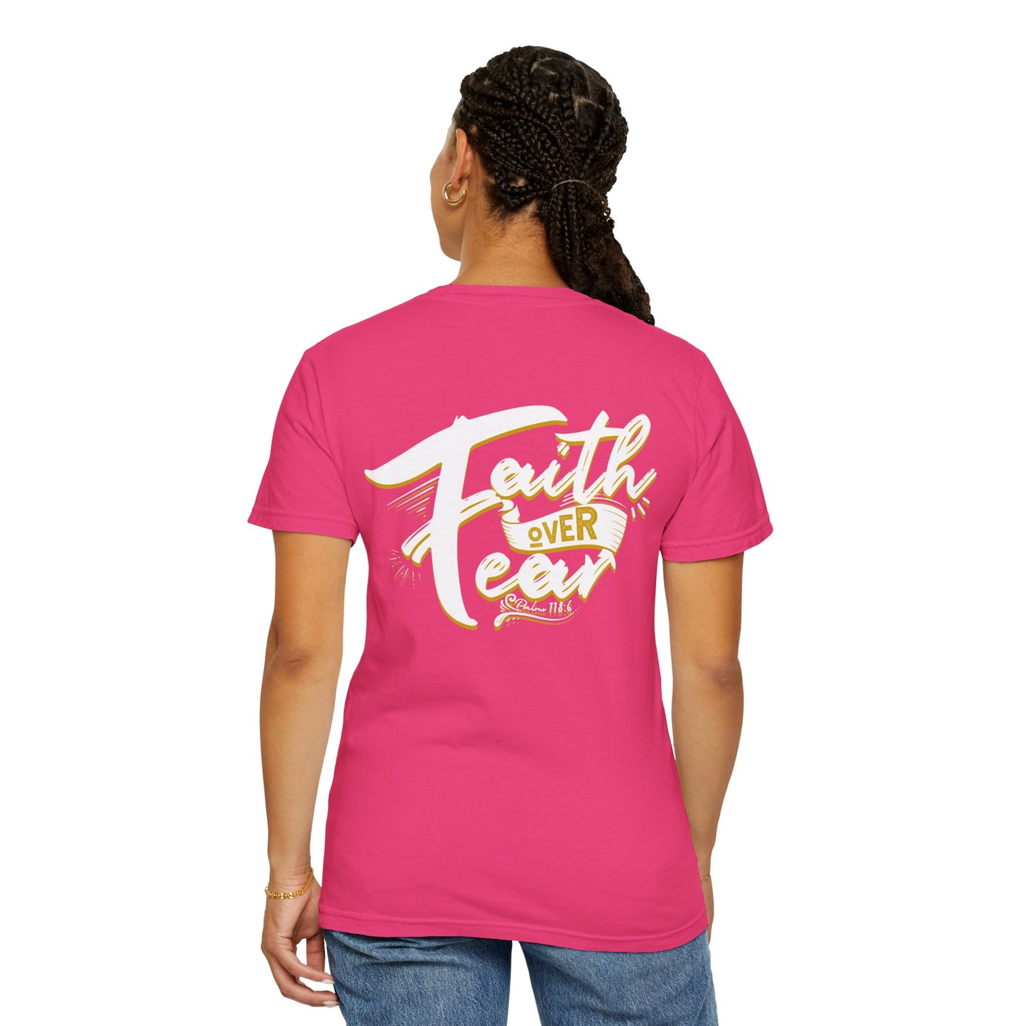Faith Over Fear Graphic Tee, Inspirational T-Shirt, Christian Apparel, Unisex Religious Shirt, Powerfull Fashion