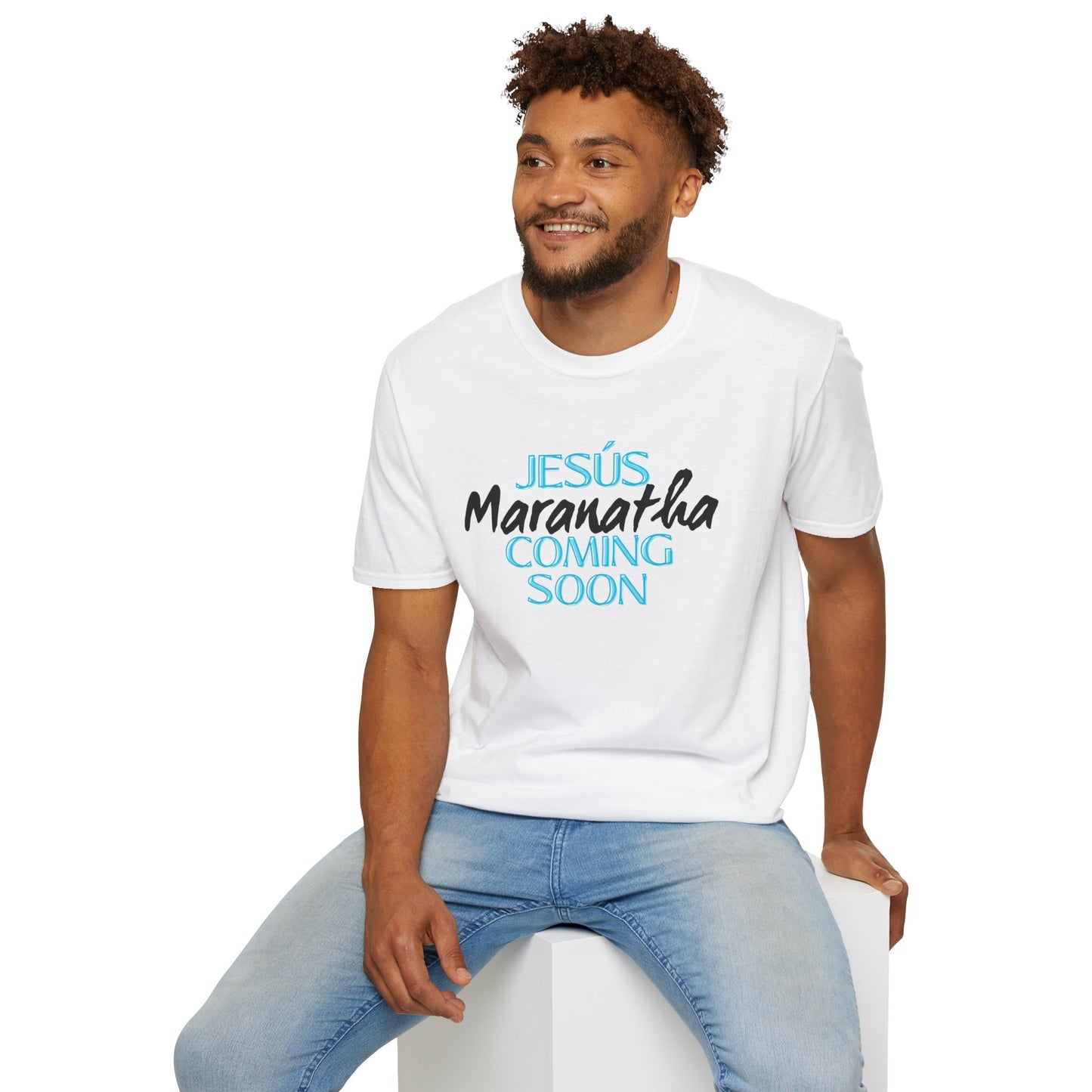 Unisex Softstyle T-Shirt - 'Jesús Maranatha Coming Soon' Spiritual Tee