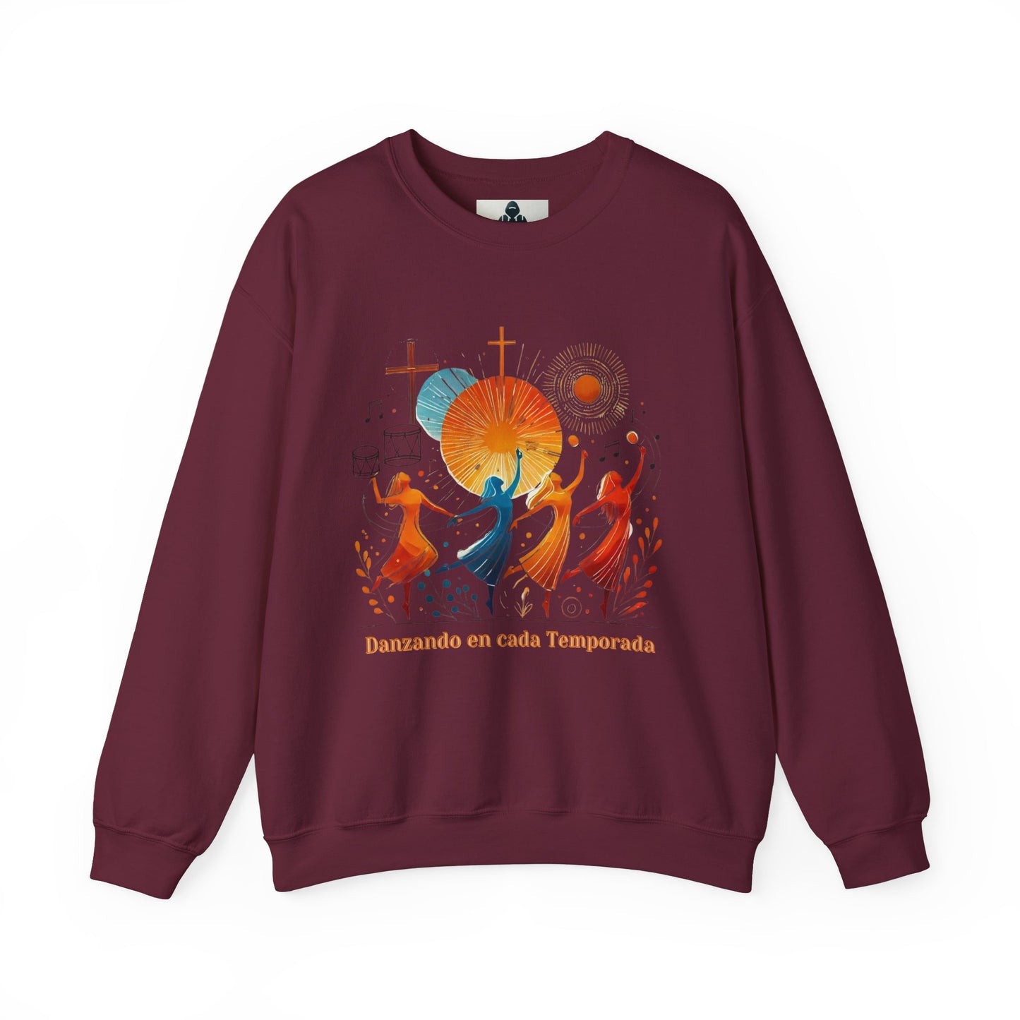 Danzando en cada Temporada Sweatshirt | Unisex Heavy Blend Crewneck with Colorful Dance Design