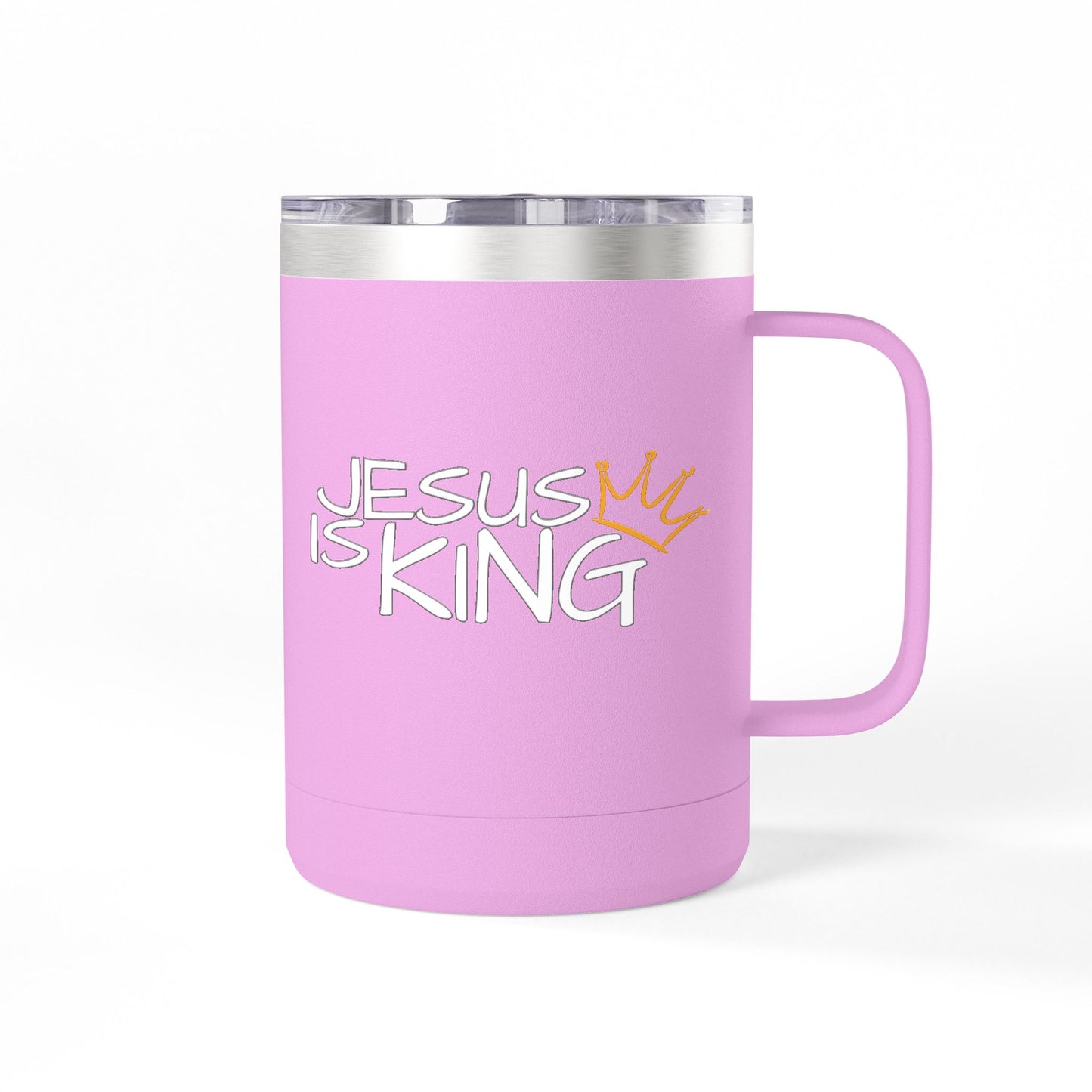 Inspirational Jesus Is King Coffee Mug Tumbler | 15oz, Faith Gift, Christian Cup, Religious Drinkware, Unique Keepsake