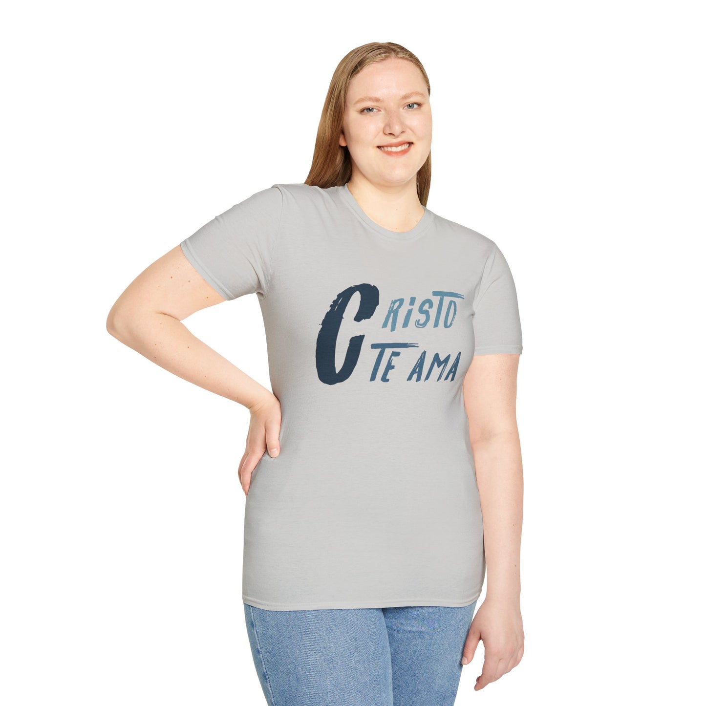 Unisex Softstyle T-Shirt - 'Cristo Te Ama' Inspirational Tee