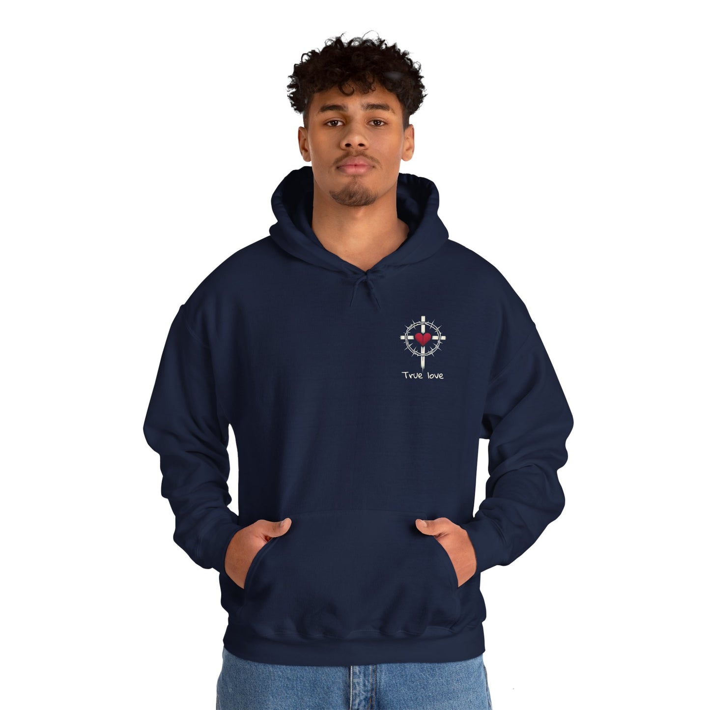 True Love Hoodie - Cozy Unisex Sweatshirt, Heart Design Gift, Valentine's Day Apparel, Casual Love Wear, Everyday Comfort