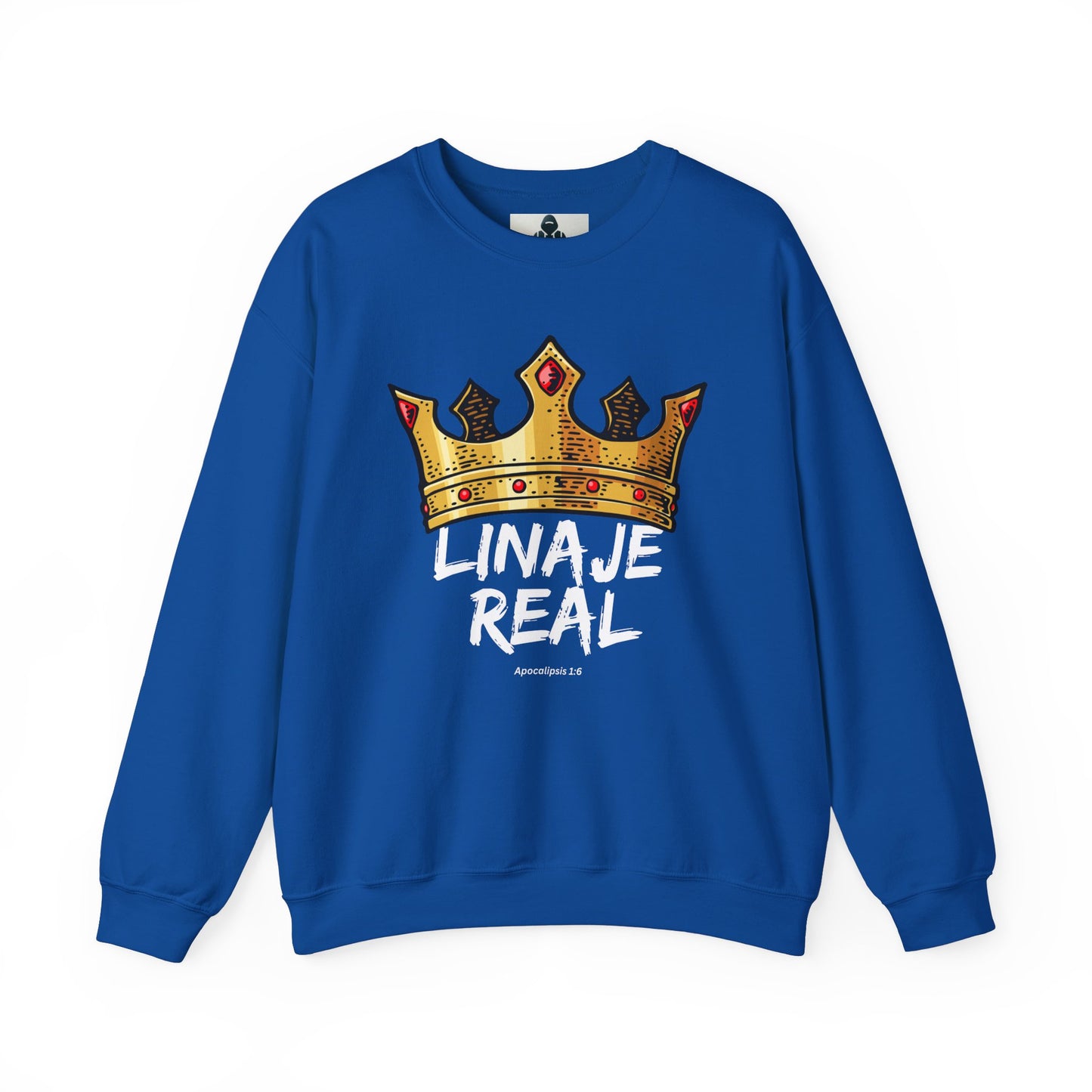 Crown Design Unisex Crewneck Sweatshirt - 'LINAJE REAL'