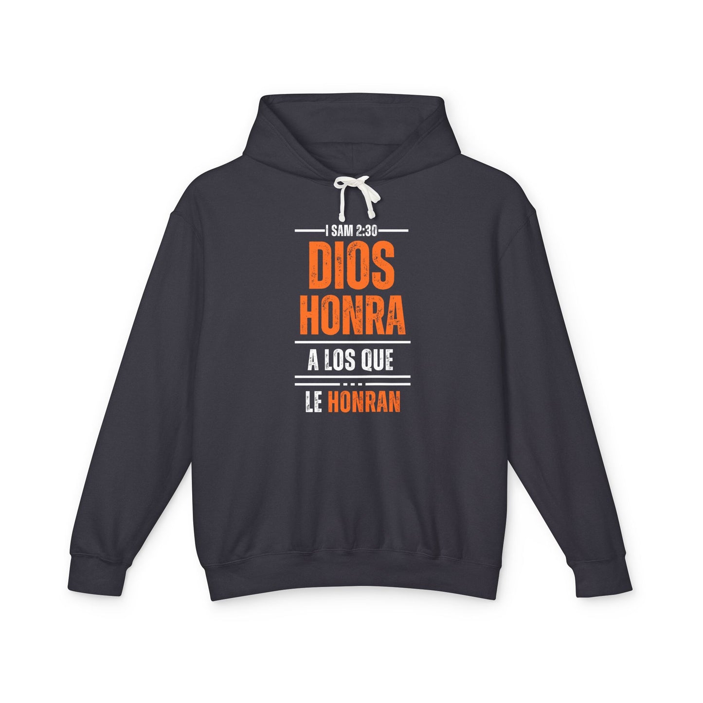 Unisex Lightweight Hooded Sweatshirt - Inspirational Bible Verse "Dios Honra a Los Que Le Honran"