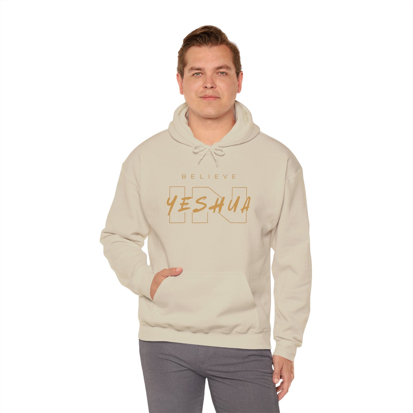 Unisex Heavy Blend™ Hooded Sweatshirt - 'Believe Yeshua' Inspirational Hoodie