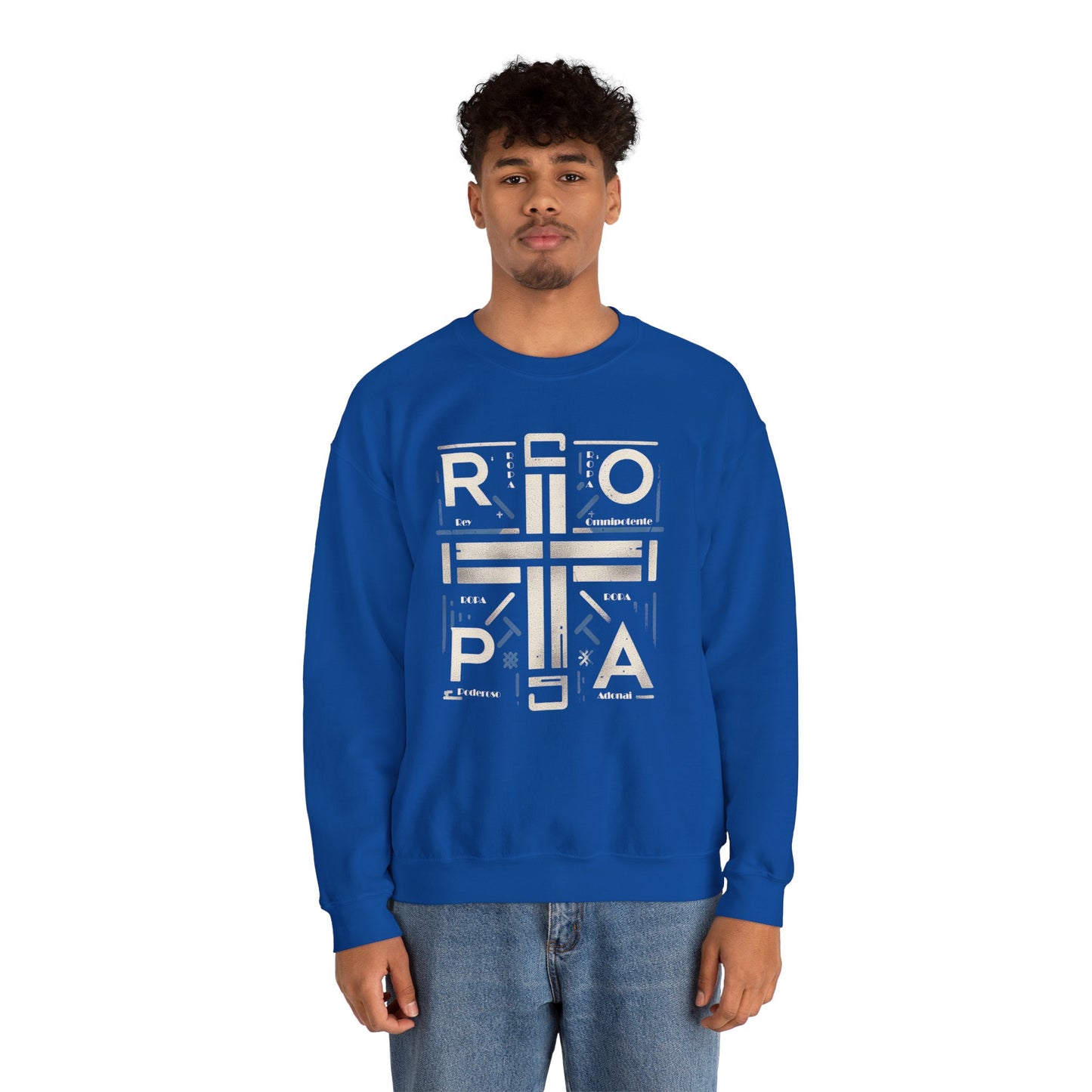 Eco-Friendly Graphic Crewneck Sweatshirt - R O P A Cruz Design
