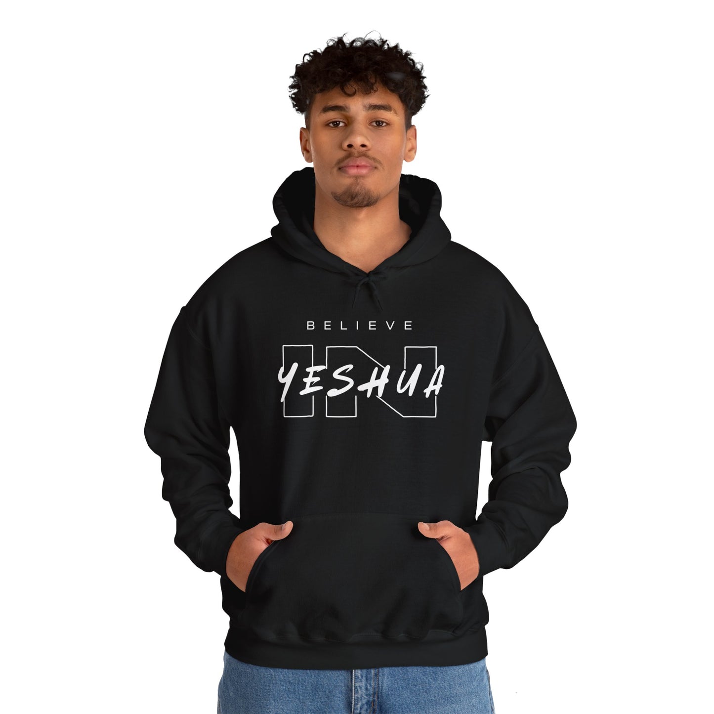 Unisex Heavy Blend™ Hooded Sweatshirt - 'Believe Yeshua' Inspirational Hoodie
