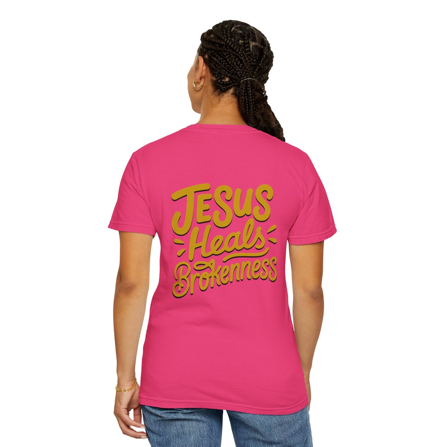 Inspirational Unisex T-Shirt - Jesus Heals Brokenness, Faith Shirt, Encouraging Apparel, Christian Gift, Spiritual Clothing