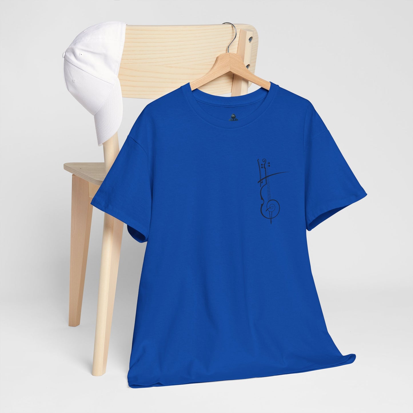 (Ropa Ft Hector David) Vintage Violin Graphic Tee, Unisex Cotton T-Shirt, Retro Violin Art, Perfect for Musicians, Music Lover Gift,