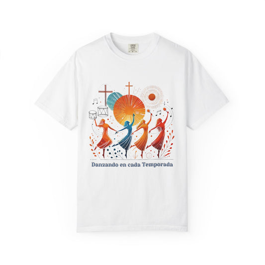 Unisex Garment-Dyed T-Shirt, Dance Design Tee, Seasonal Celebration Shirt, Gift for Dance Lovers, Festival Apparel