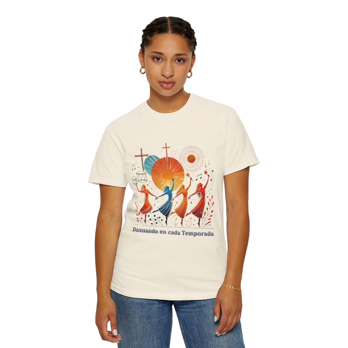 Unisex Garment-Dyed T-Shirt, Dance Design Tee, Seasonal Celebration Shirt, Gift for Dance Lovers, Festival Apparel