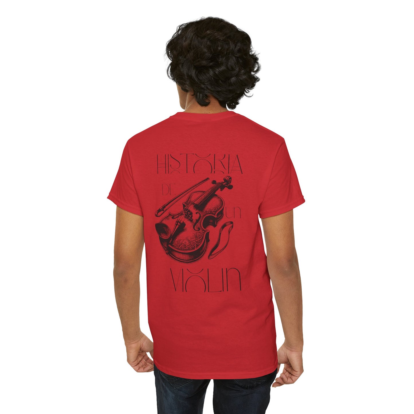 (Ropa Ft Hector David) Vintage Violin Graphic Tee, Unisex Cotton T-Shirt, Retro Violin Art, Perfect for Musicians, Music Lover Gift,