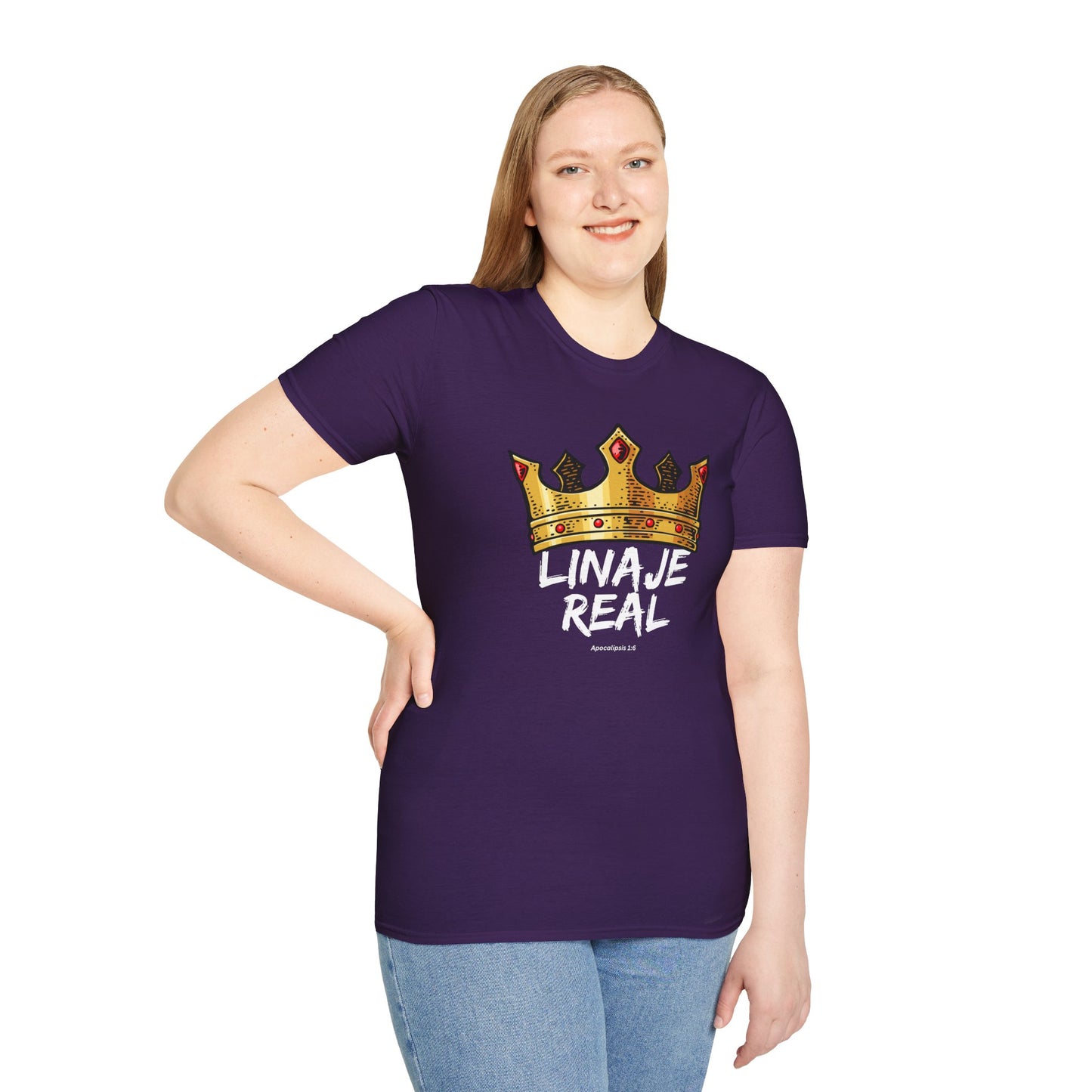 Unisex Softstyle T-Shirt - "Linaje Real" Crown Design - Perfect for Celebrations and Everyday Wear