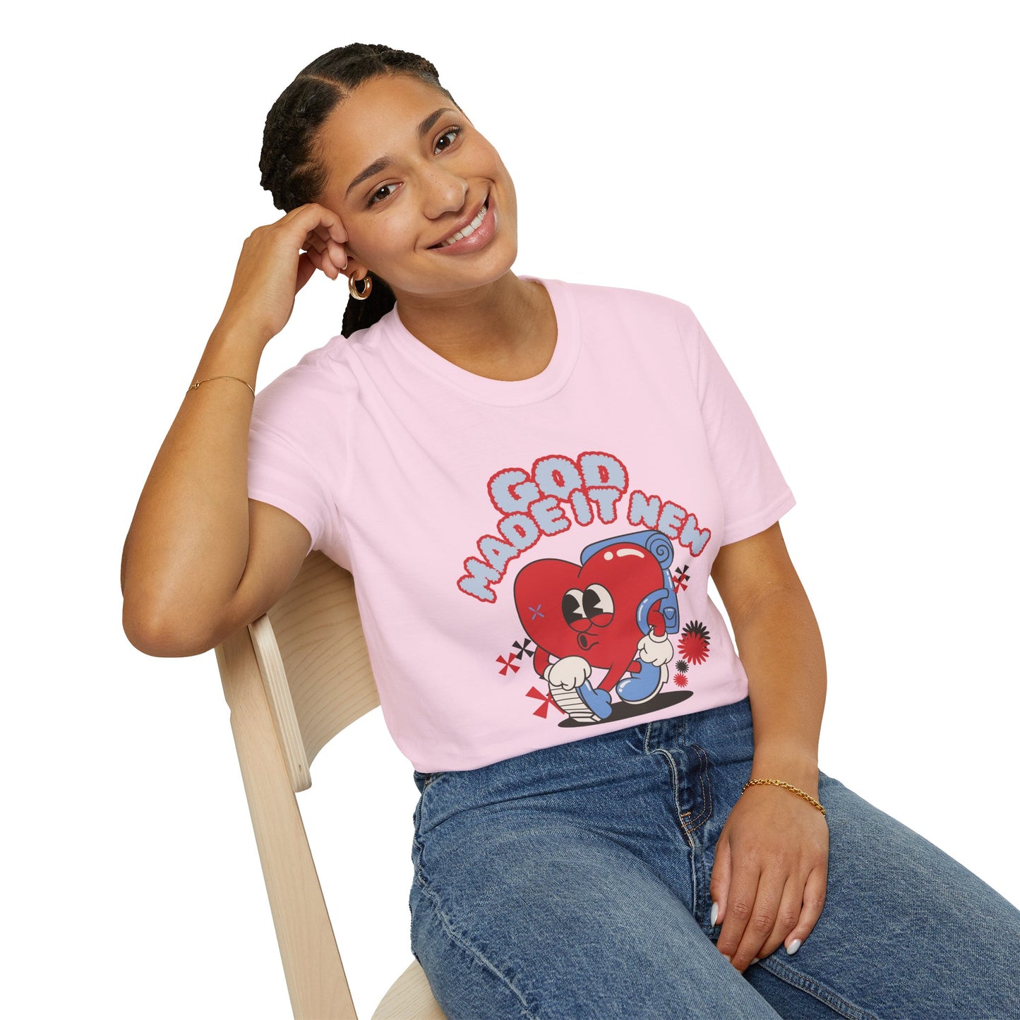 God Made New Unisex Softstyle T-Shirt - Fun & Playful Graphic Tee