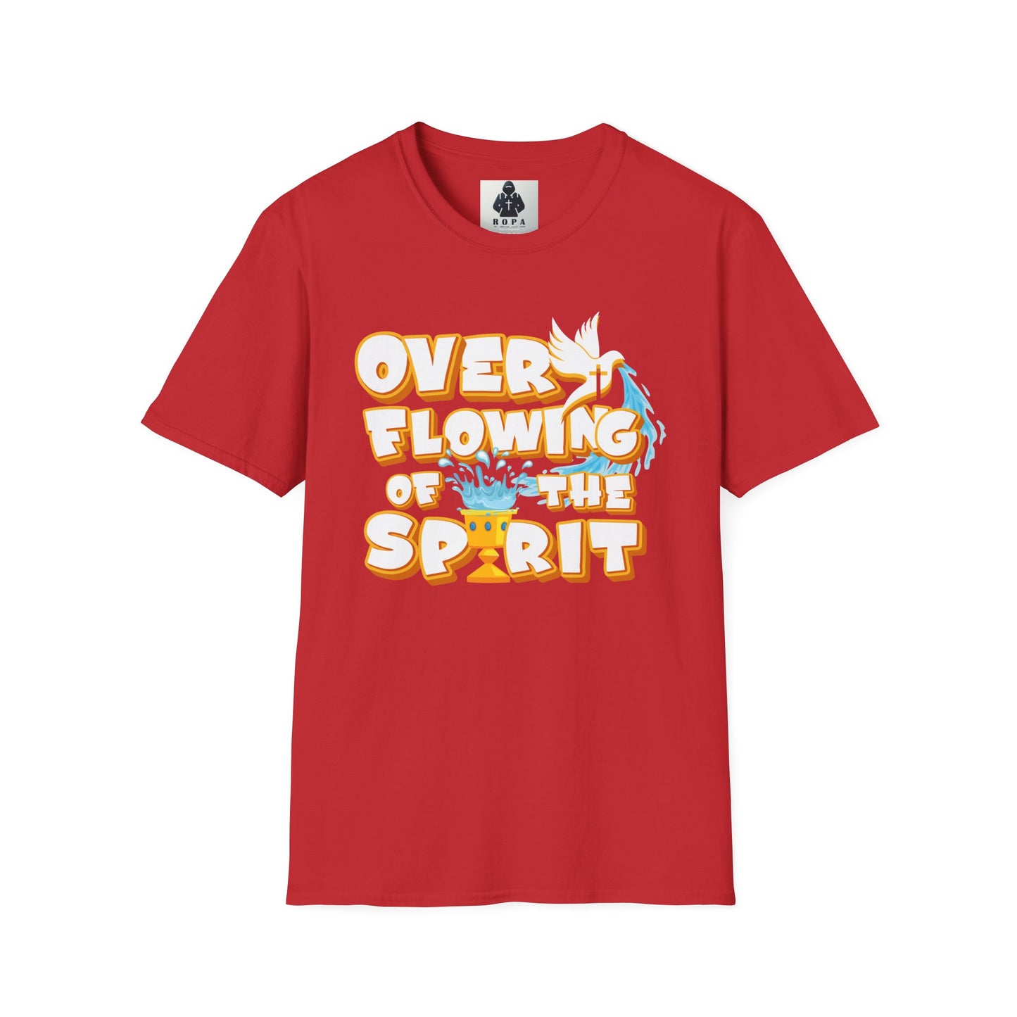 Overflowing of the Spirit Unisex Softstyle T-Shirt - Inspirational Graphic Tee for Everyday Wear