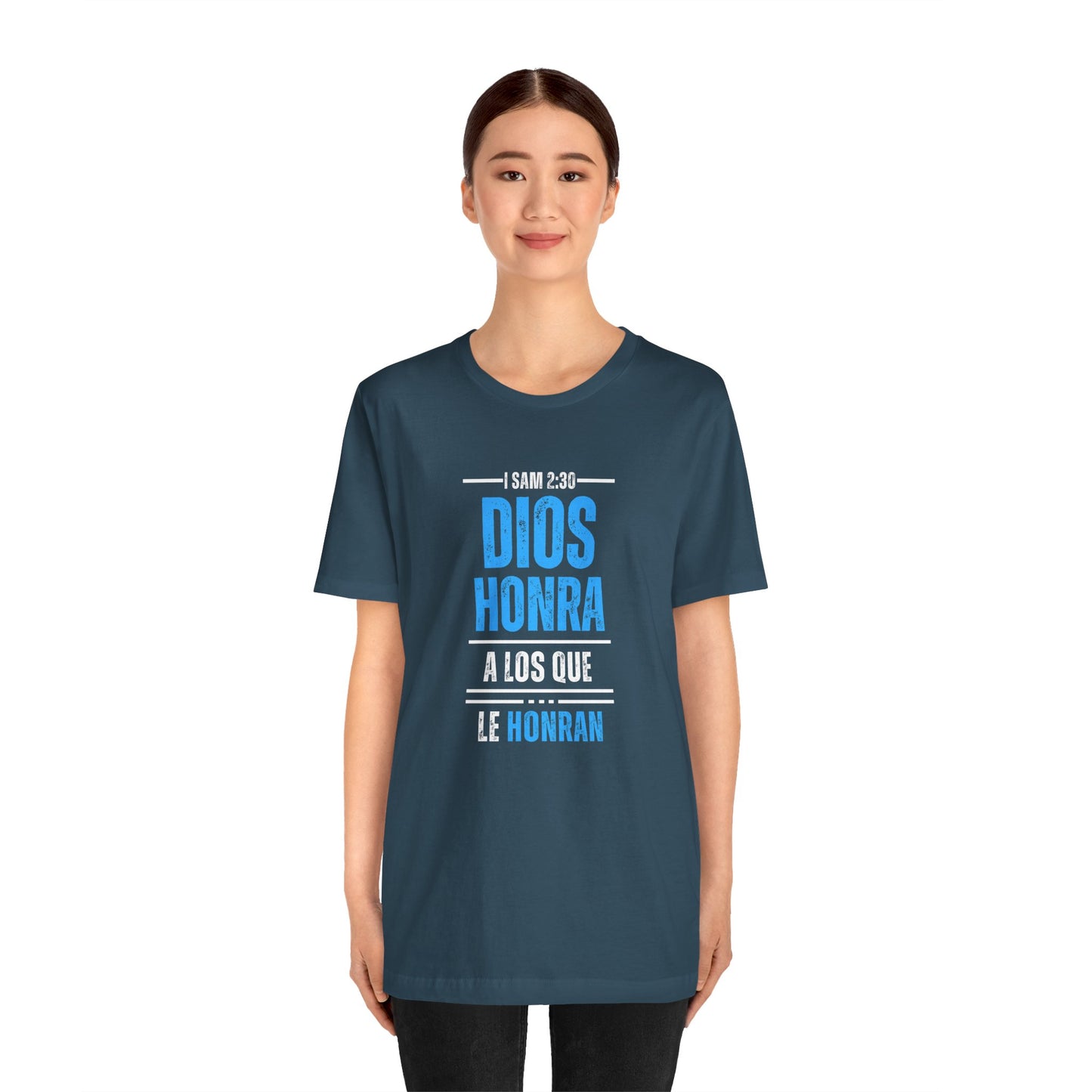 Inspirational Unisex Jersey Tee - "Dios Honra a los Que Le Honran"