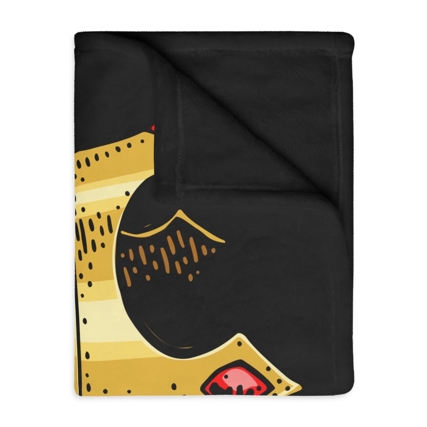 Black LINAJE REAL Crown Microfiber Blanket - Cozy Two-Sided Print for Comfort and Inspiration
