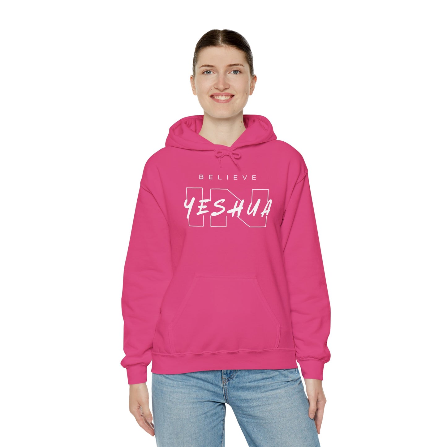 Unisex Heavy Blend™ Hooded Sweatshirt - 'Believe Yeshua' Inspirational Hoodie