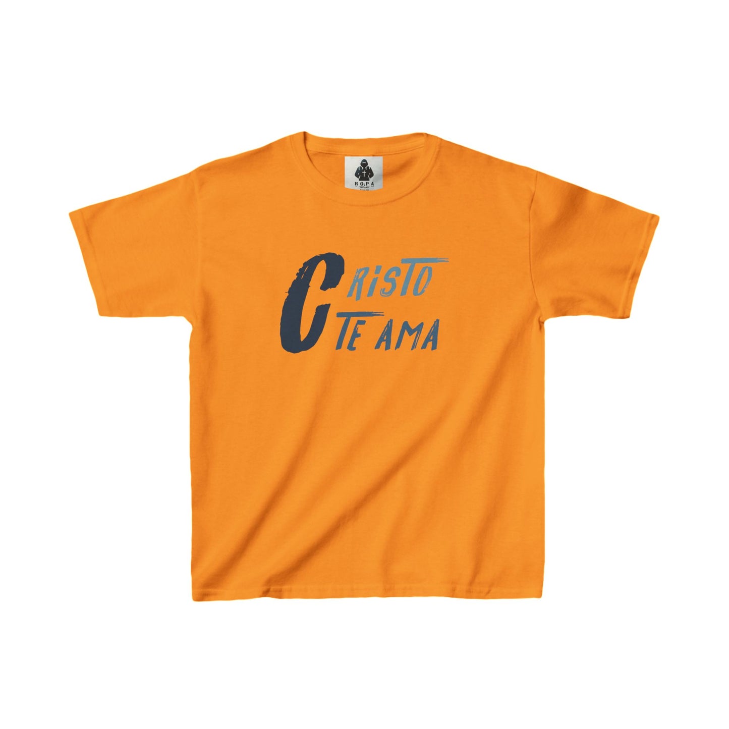 Kids Heavy Cotton™ Tee - Cristo Te Ama Shirt for Faith and Love